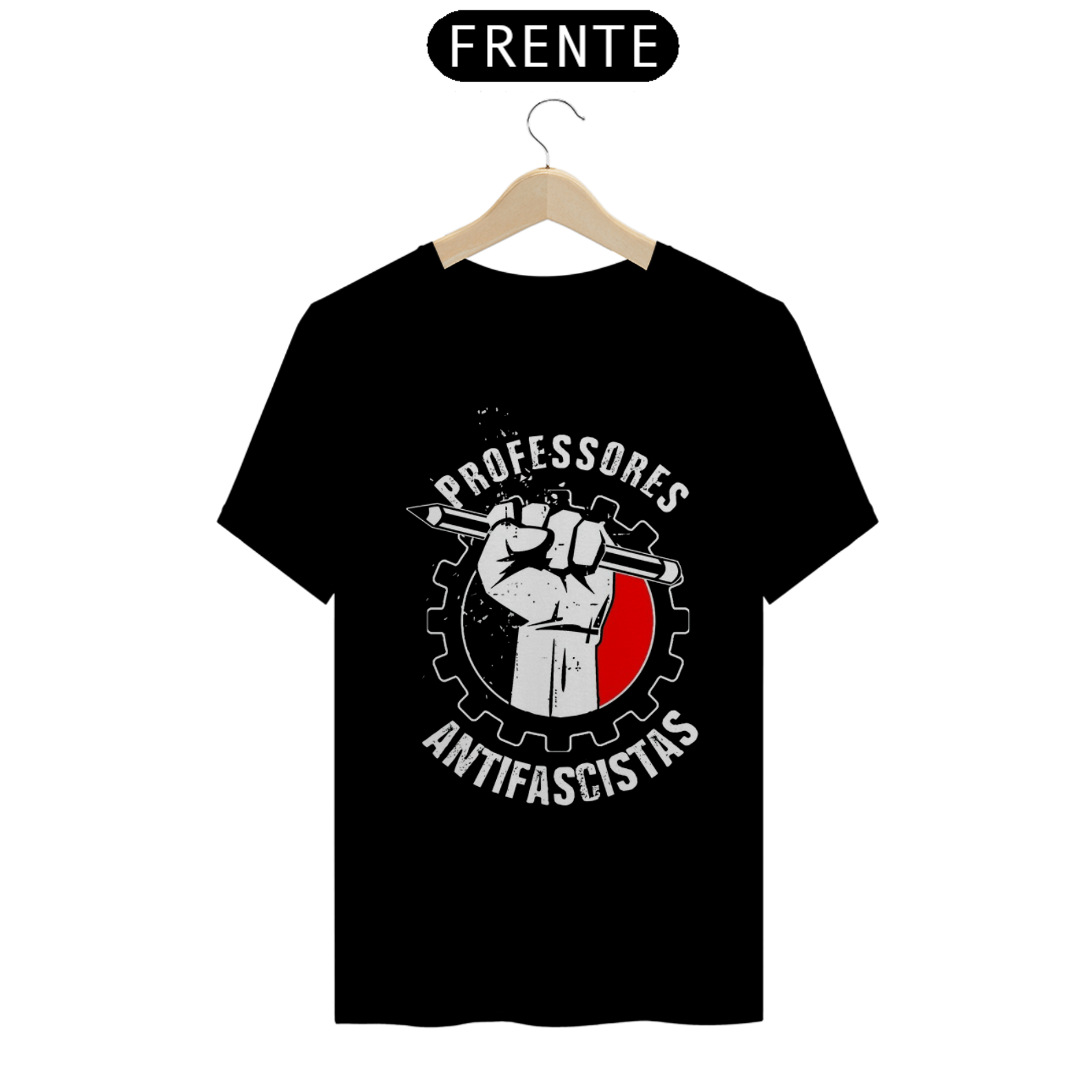 T-SHIRT PROFESSORES ANTIFASCISTAS ENGRENAGEM