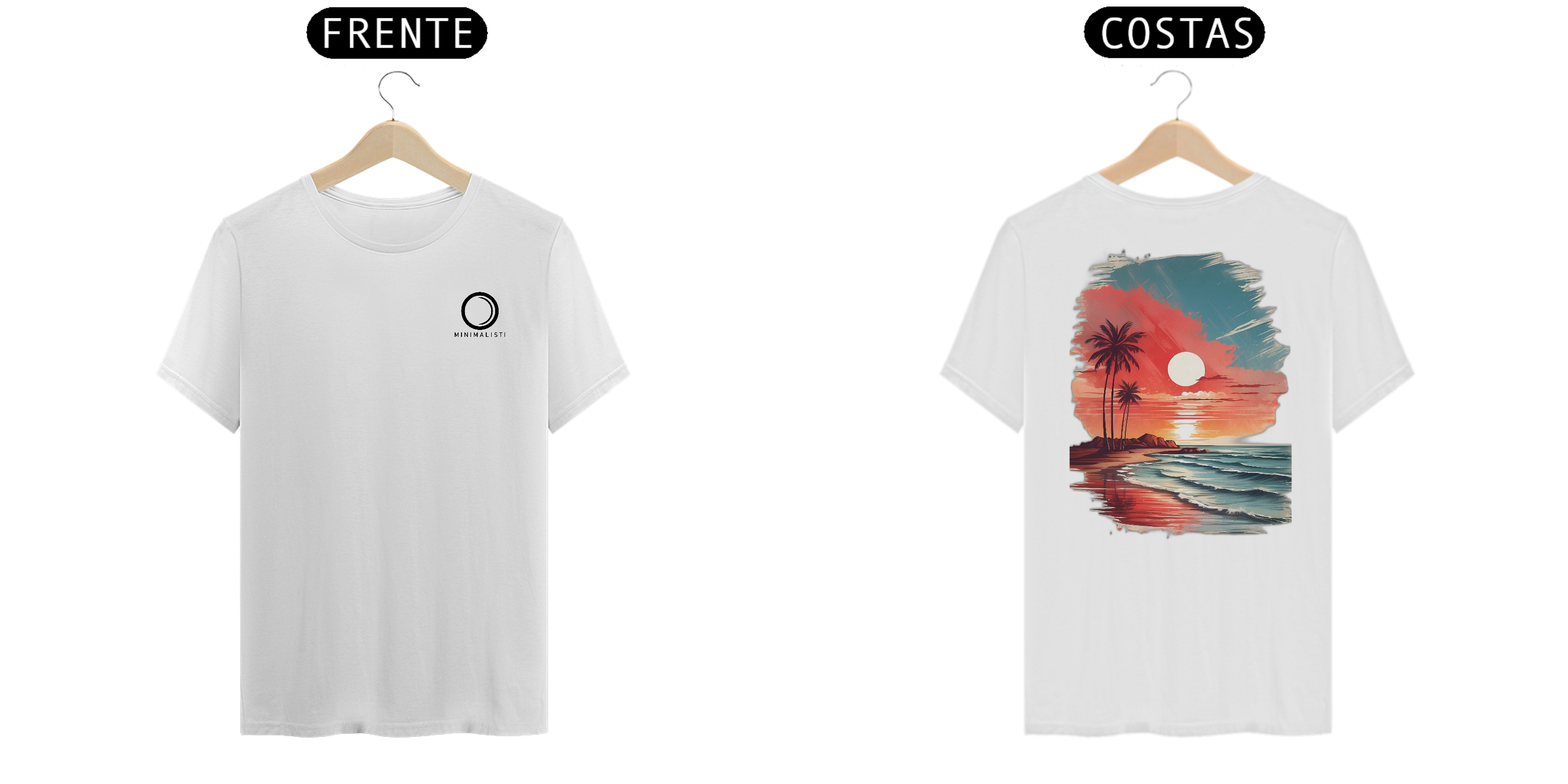 Camiseta Classic The Sunset, Arte nas Costas.