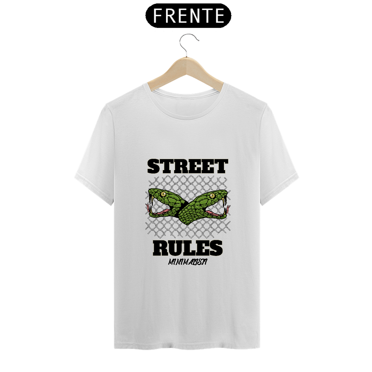 Camiseta Classic Street Rules, Arte Frontal.