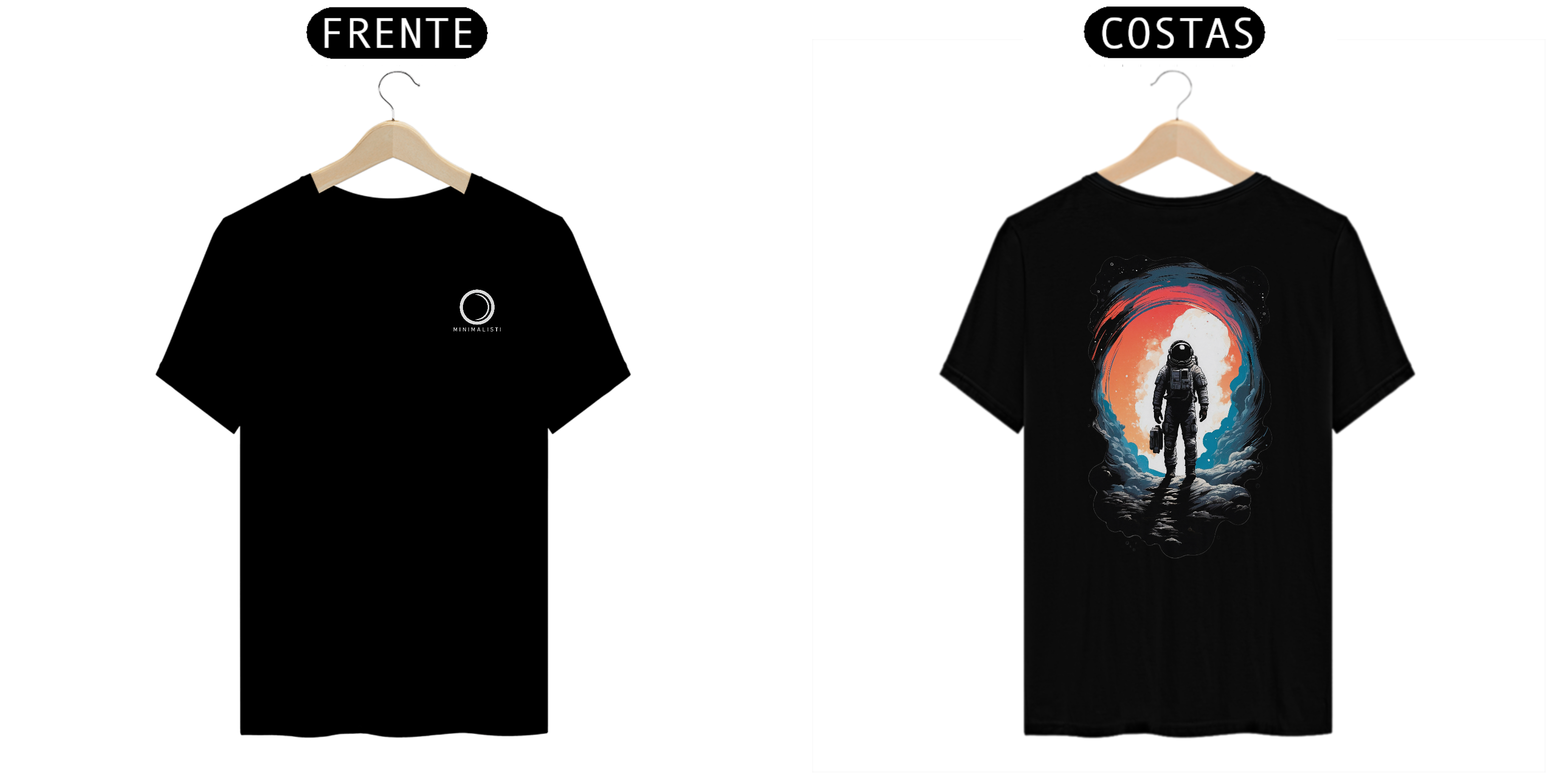 Camiseta Classic The Astronaut, Arte nas Costas