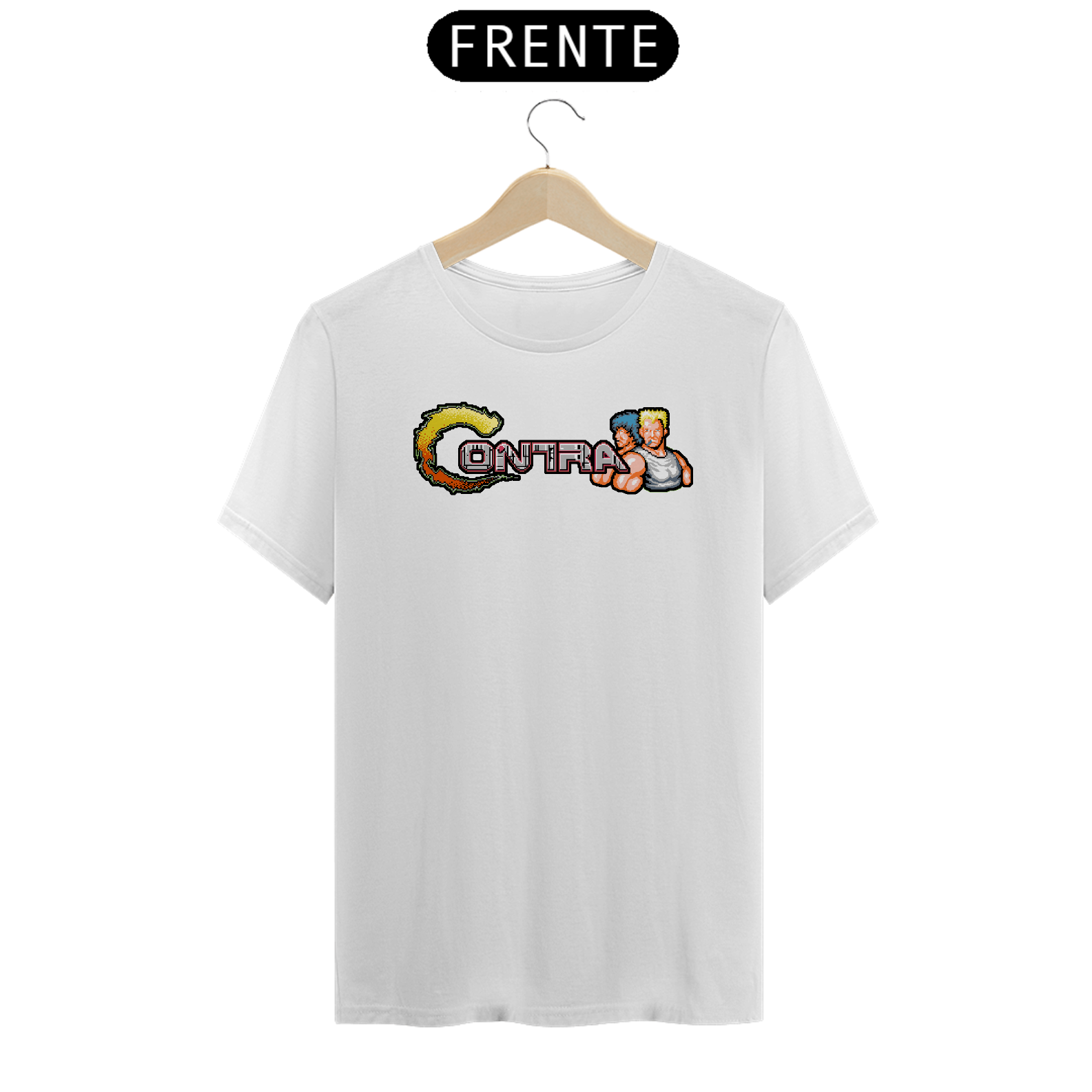Camiseta NES Contra 1 - Logo e Personagens - Quality