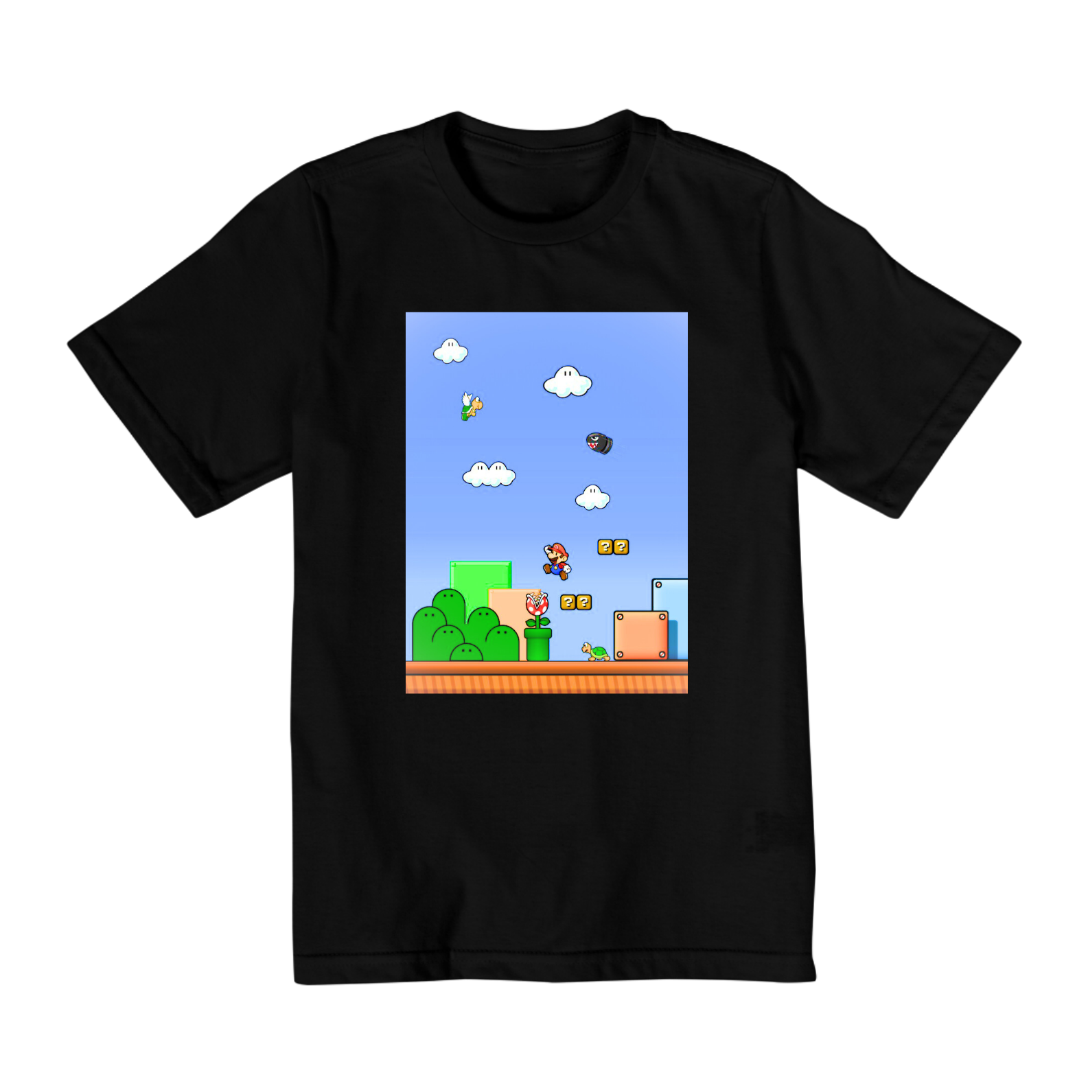 camiseta infantil (2-8) (super mario)