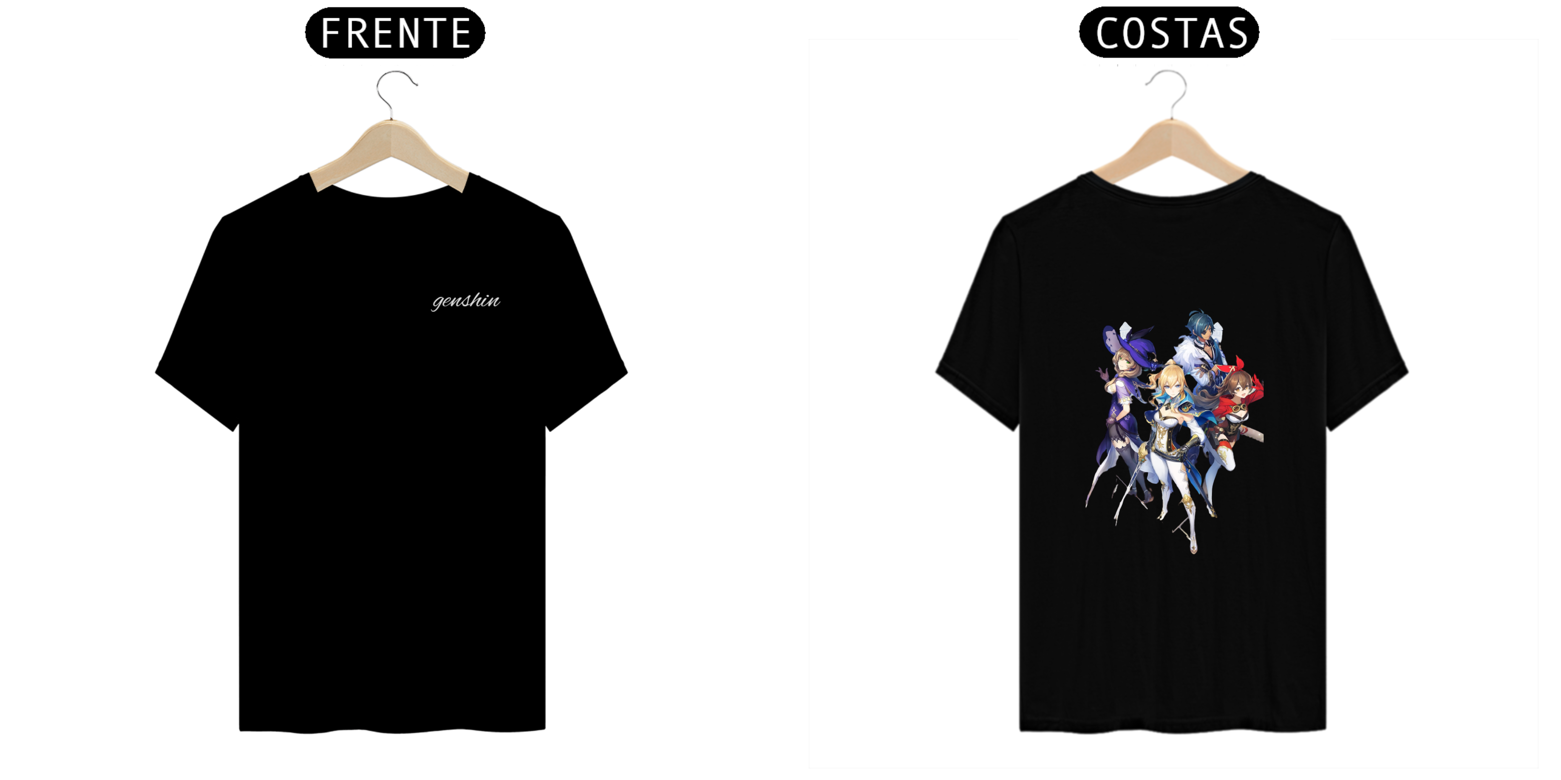camiseta anime - genshin impact