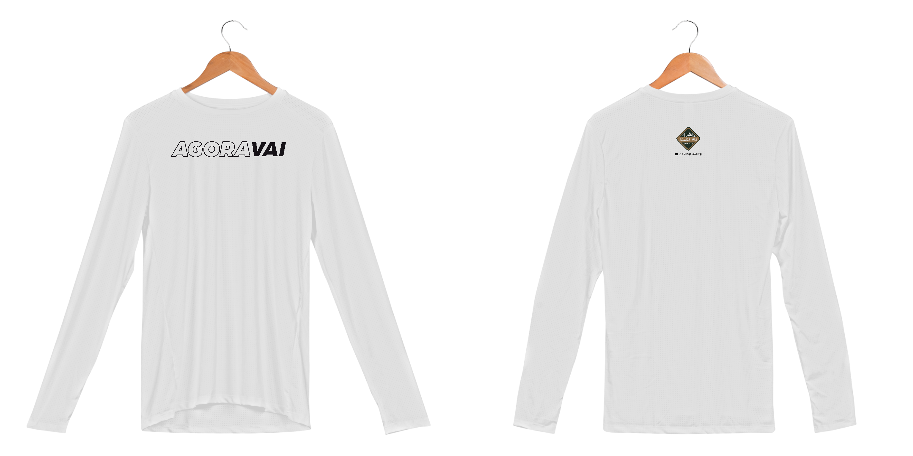 Dry Fit com Proteção UV - Manga Longa Unissex (Estampa Preta)