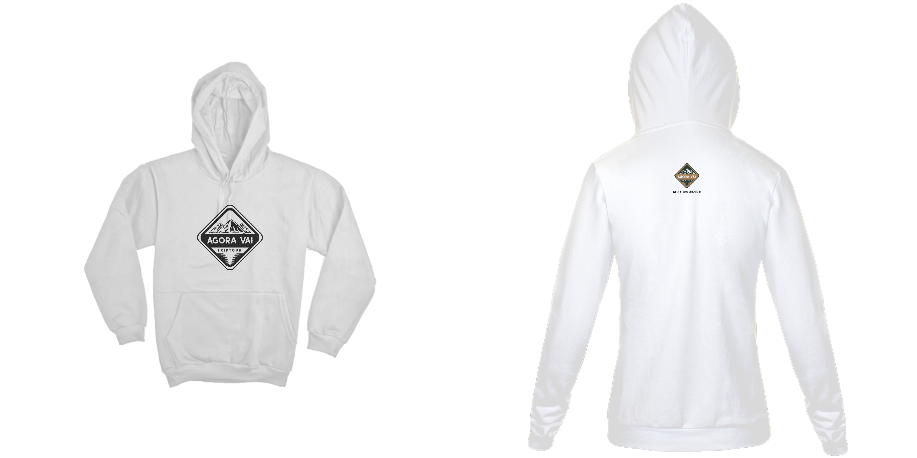 Moletom Canguru (Estampa Preta)