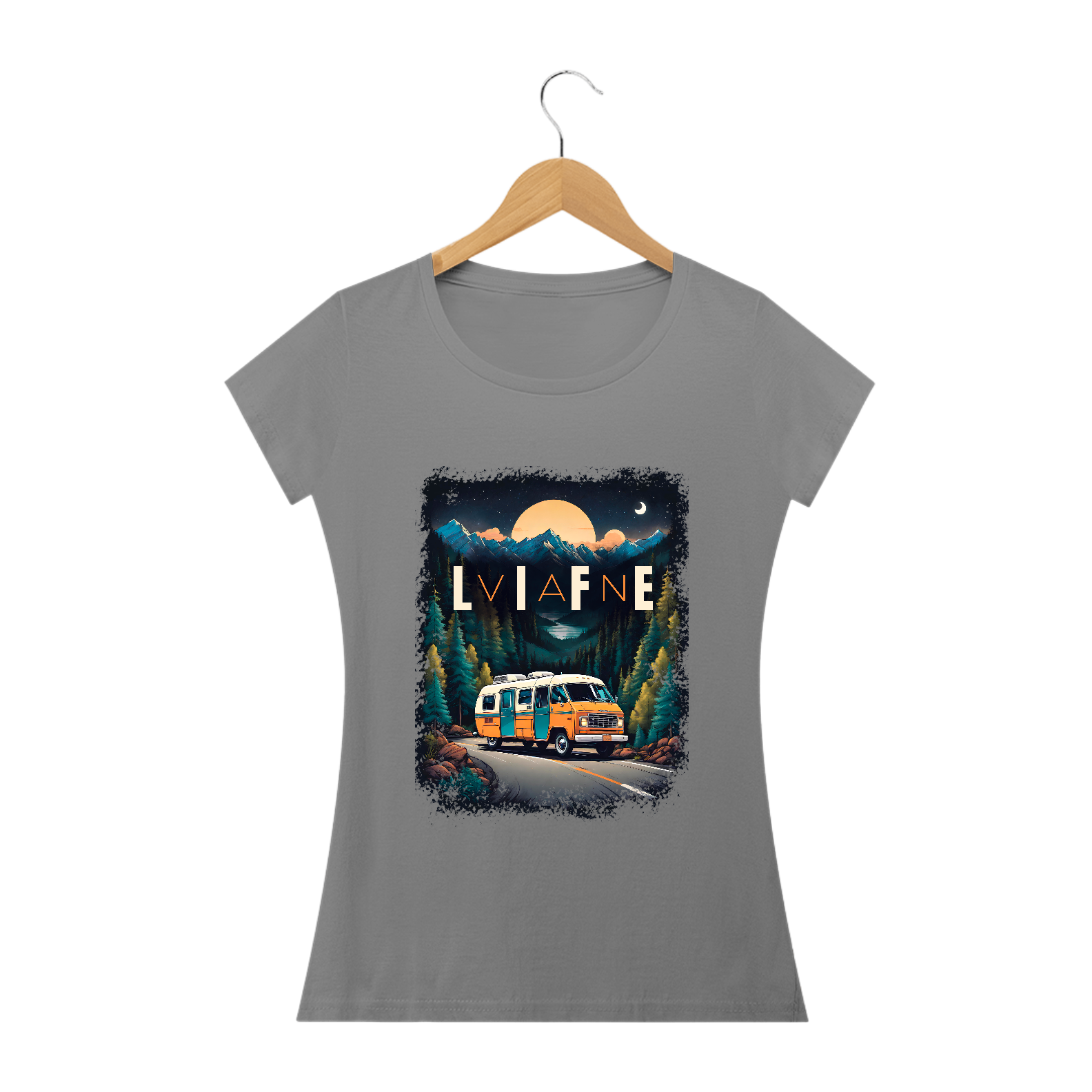 Camiseta Van Life - Babylook Long (cores claras)