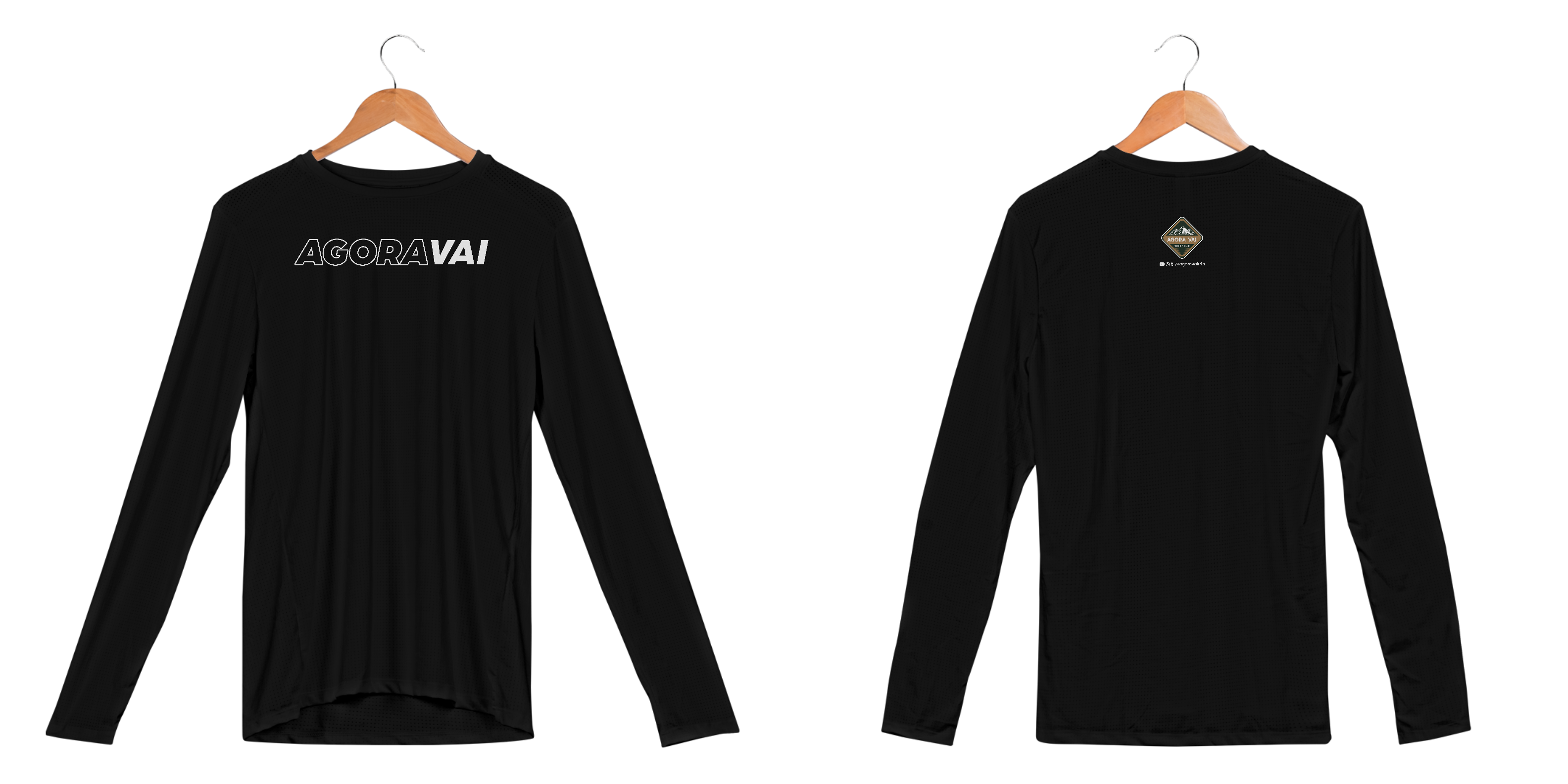 Nome do produto: Dry Fit com Proteção UV - Manga Longa Unissex (Estampa Branca)