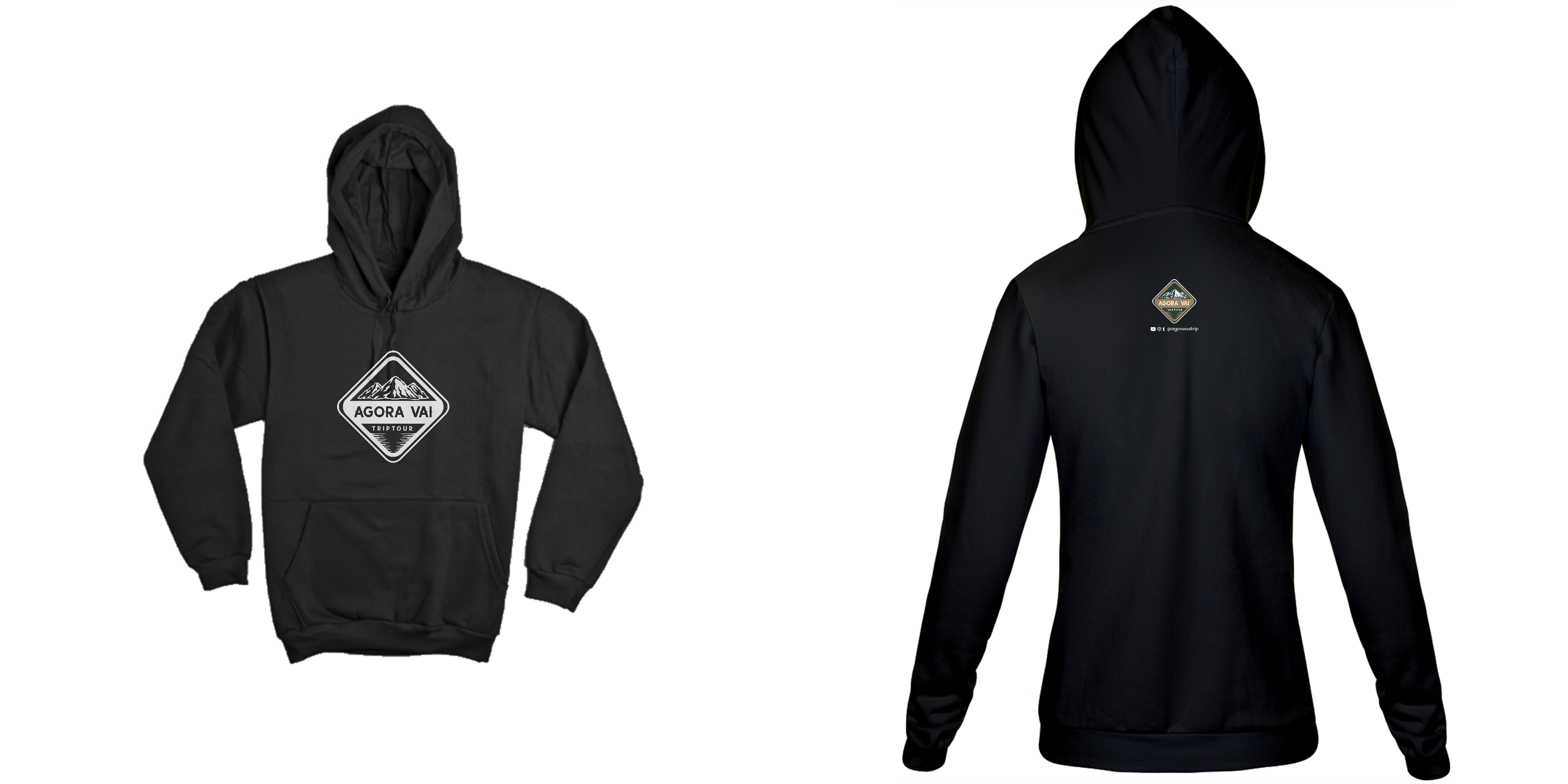 Moletom Canguru (Estampa Branca)