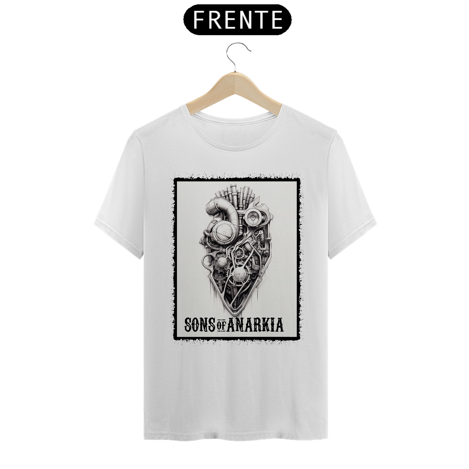 Camiseta Quality - Sons Of Anarkia Coração - Branca