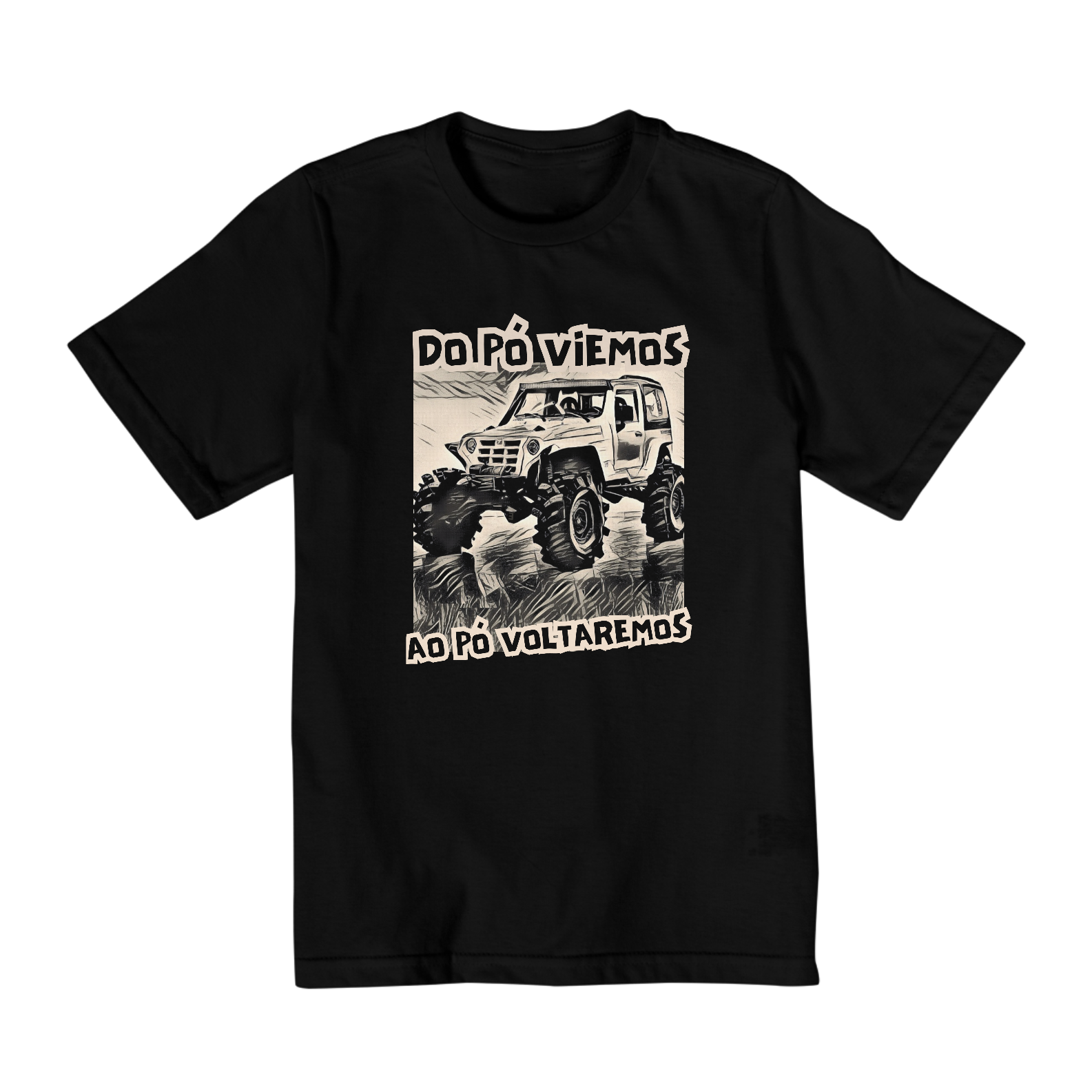 Camiseta Infantil 02 a 08 Anos  - Troller Antigo  - Do Pó Viemos