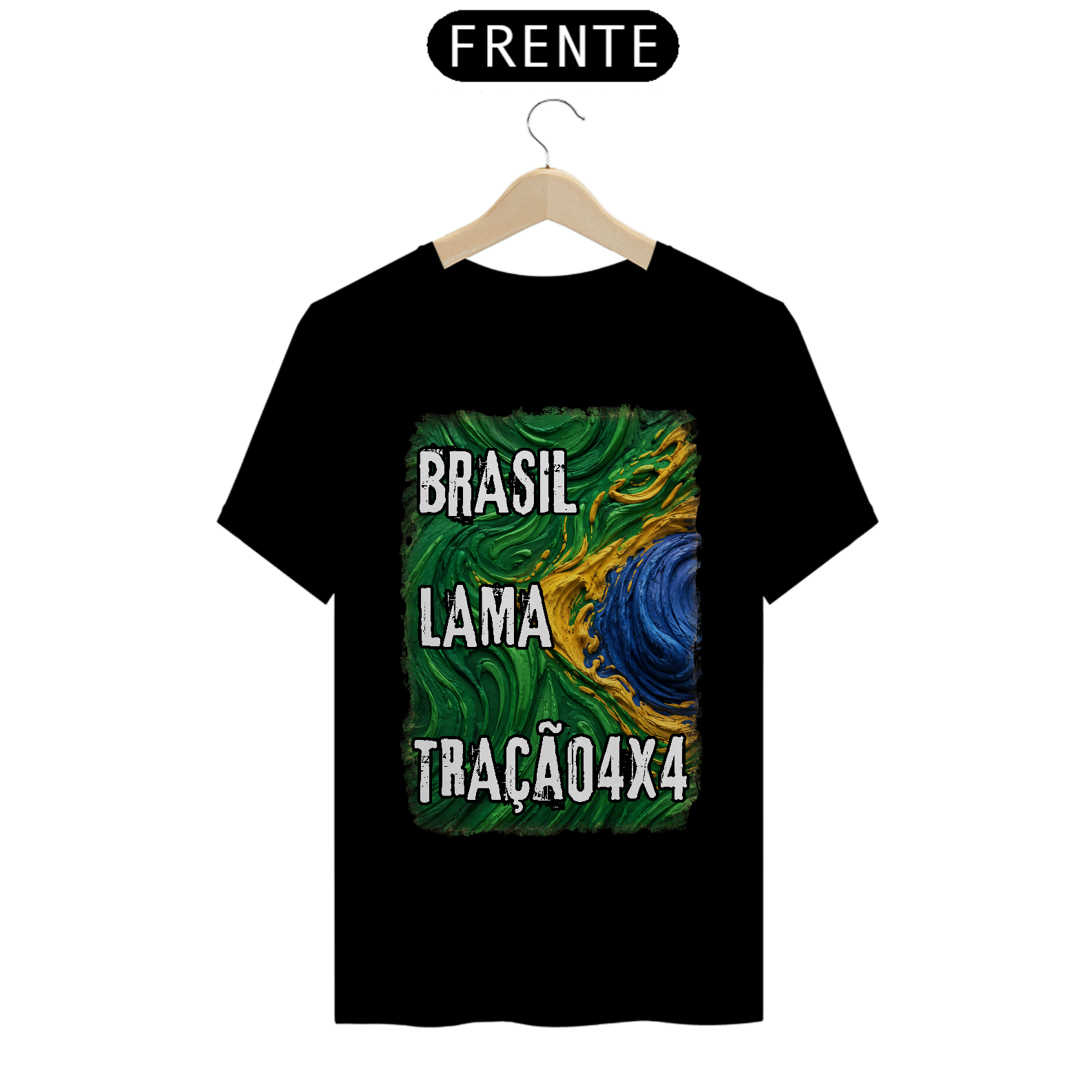Camiseta Quality - Brasil - Lama - Tração 4x4