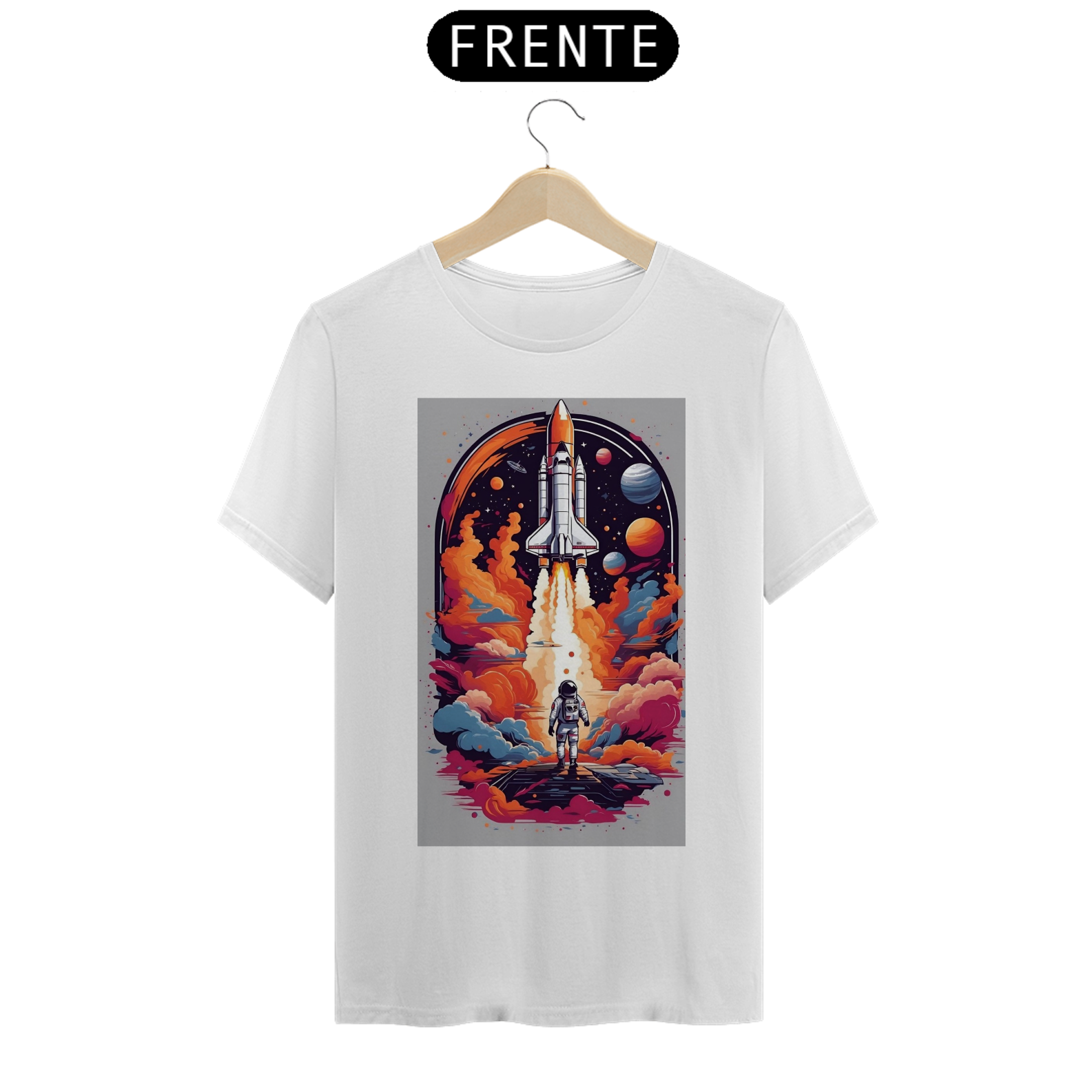 camisa masculina astronauta
