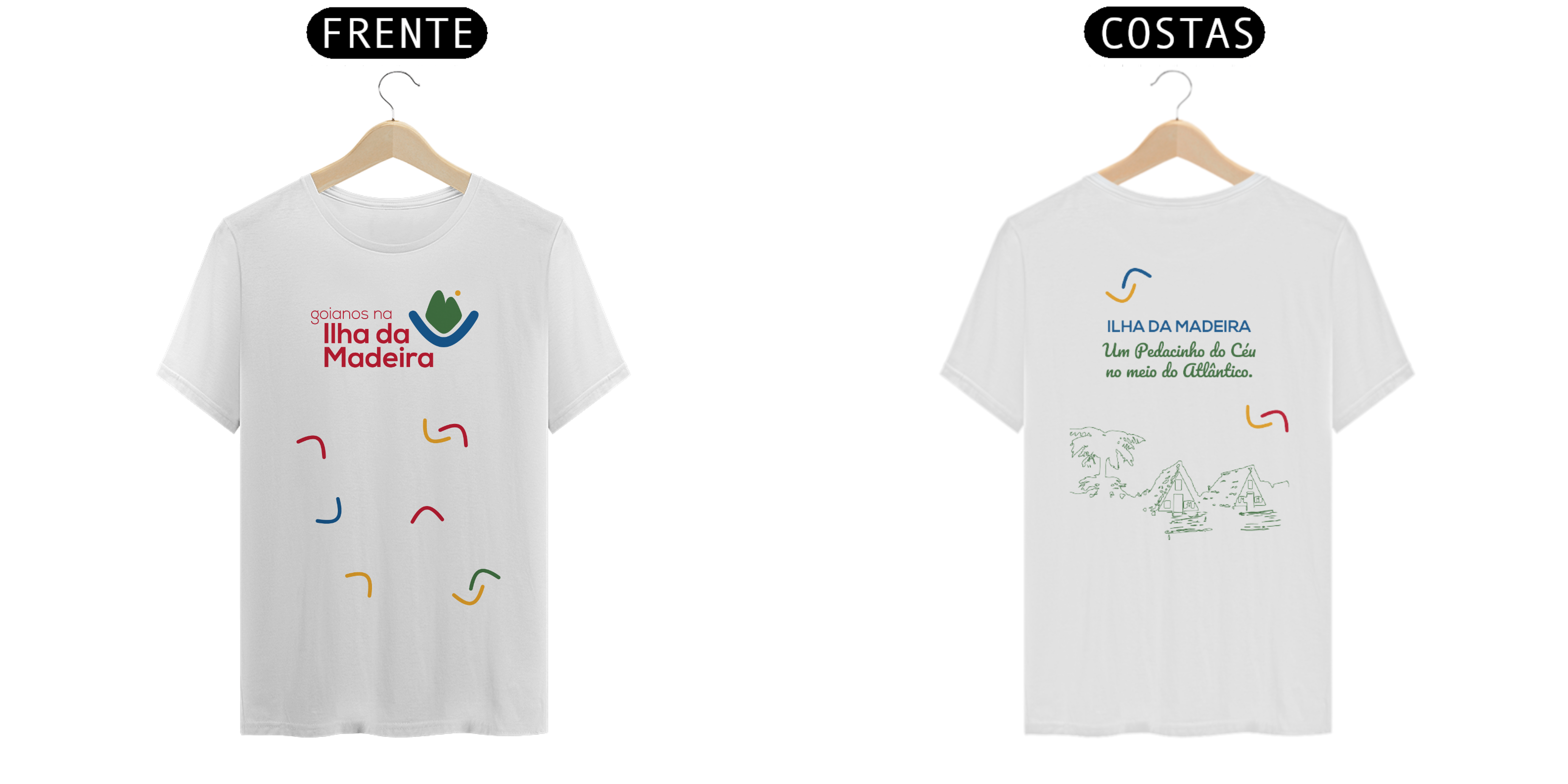 Camiseta  Masculina Goianos na Ilha da Madeira - Tipo 1