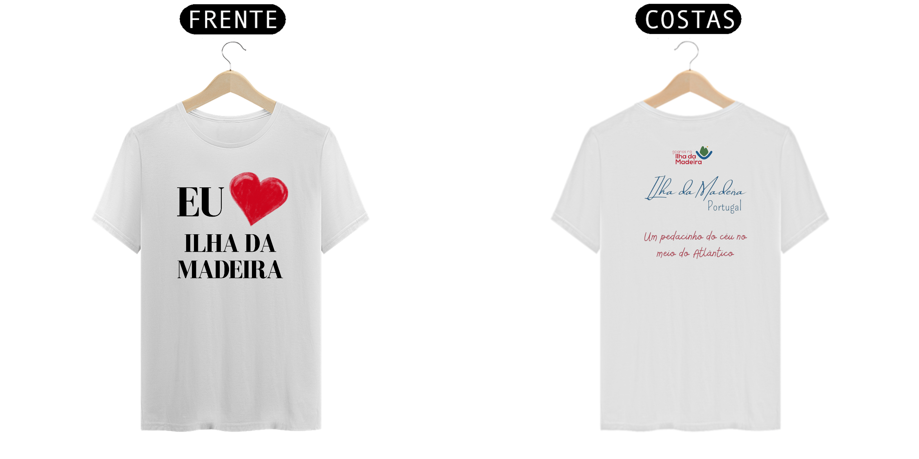Camiseta  Masculina Eu ❤️ Ilha da Madeira