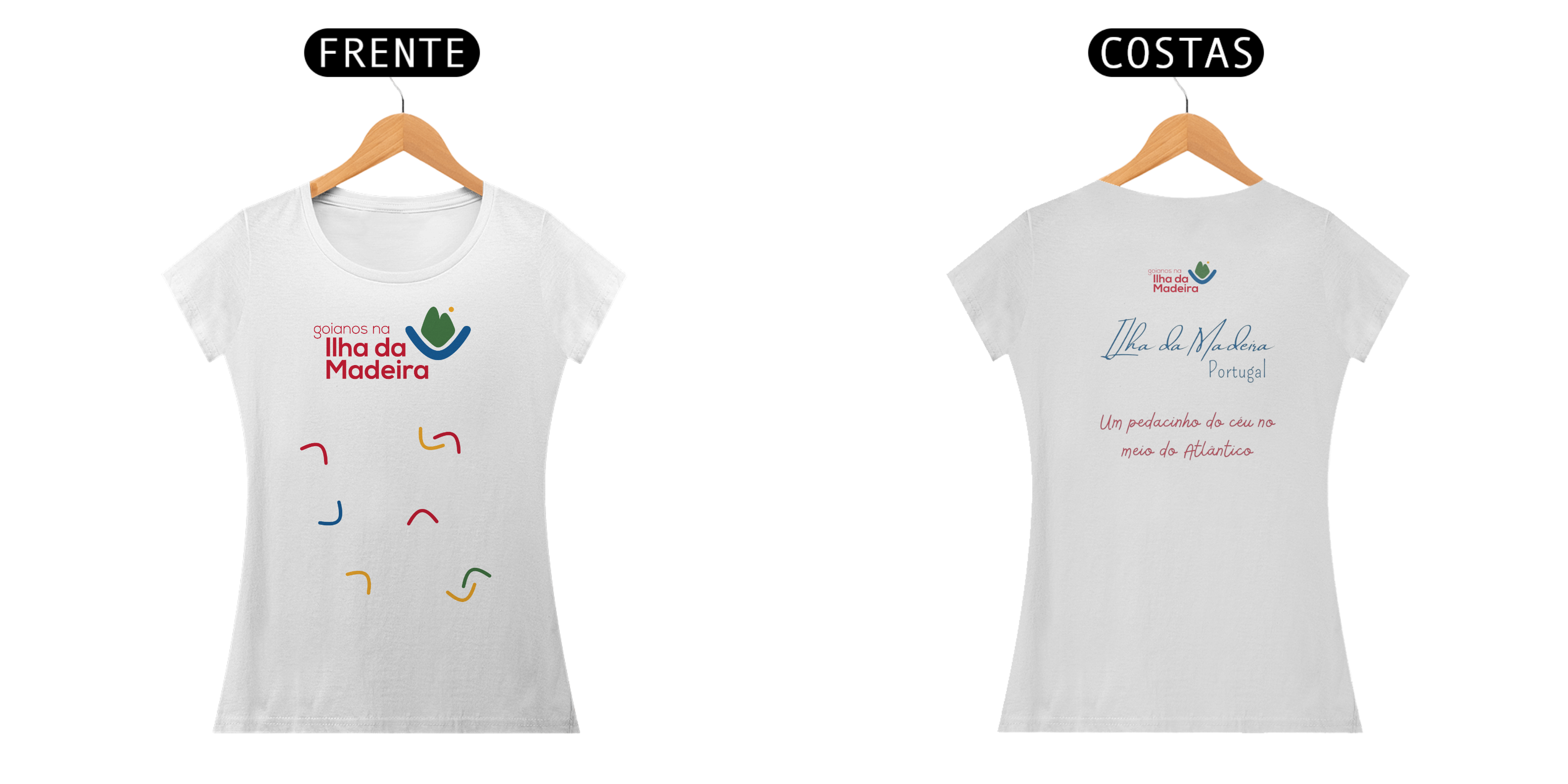 Camiseta Feminina Goianos na Ilha da Madeira - Tipo 2