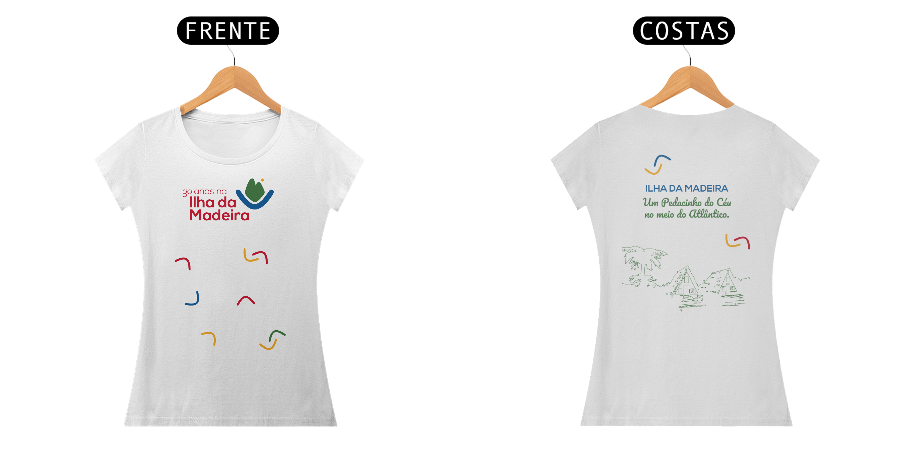 Camiseta Feminina Goianos na Ilha da Madeira - Tipo 1