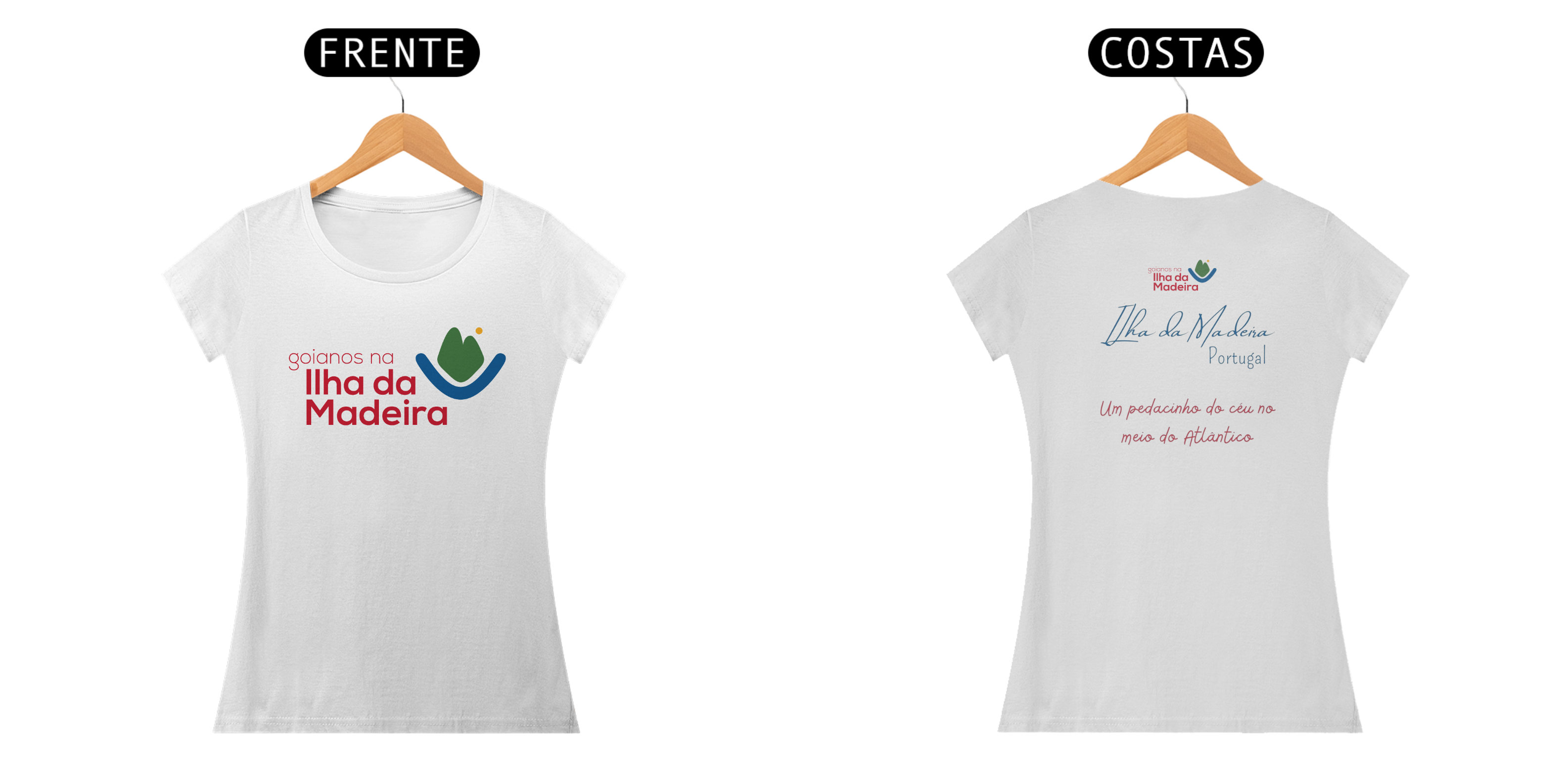 Camiseta Feminina Goianos na Ilha da Madeira - Tipo 3