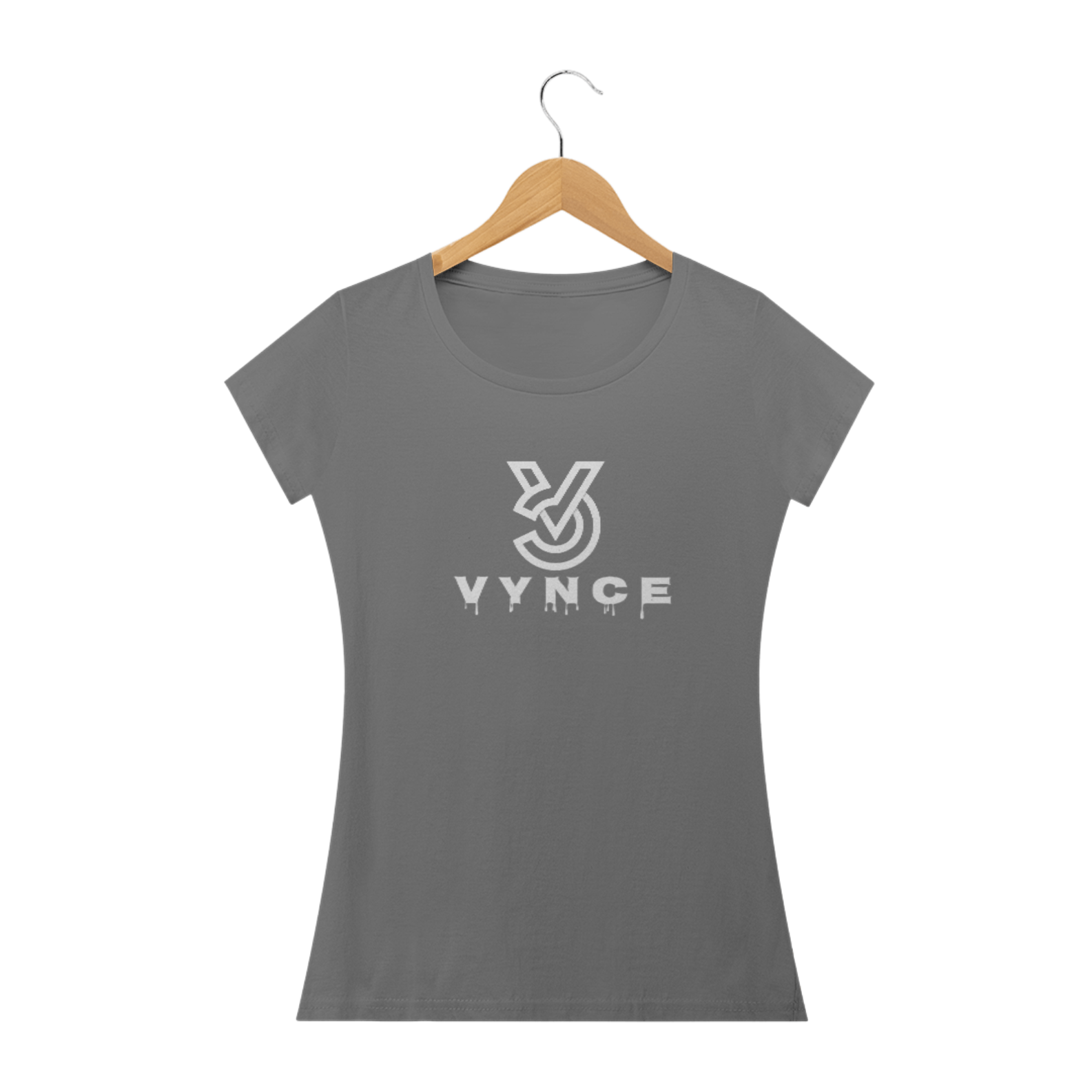 Camiseta  Estonada Feminina Vynce Cinza 