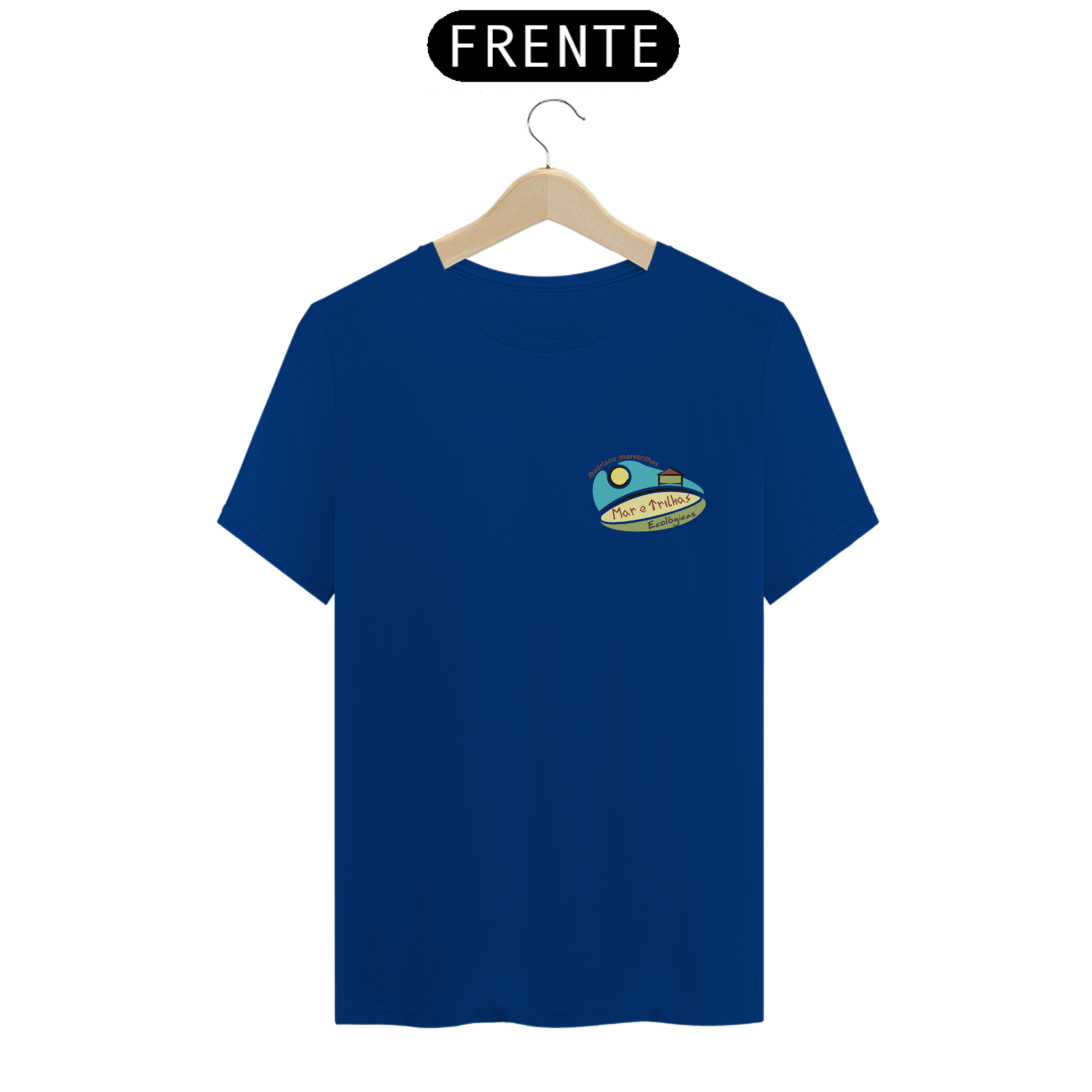 Camiseta Algodão - Mar e Trilhas