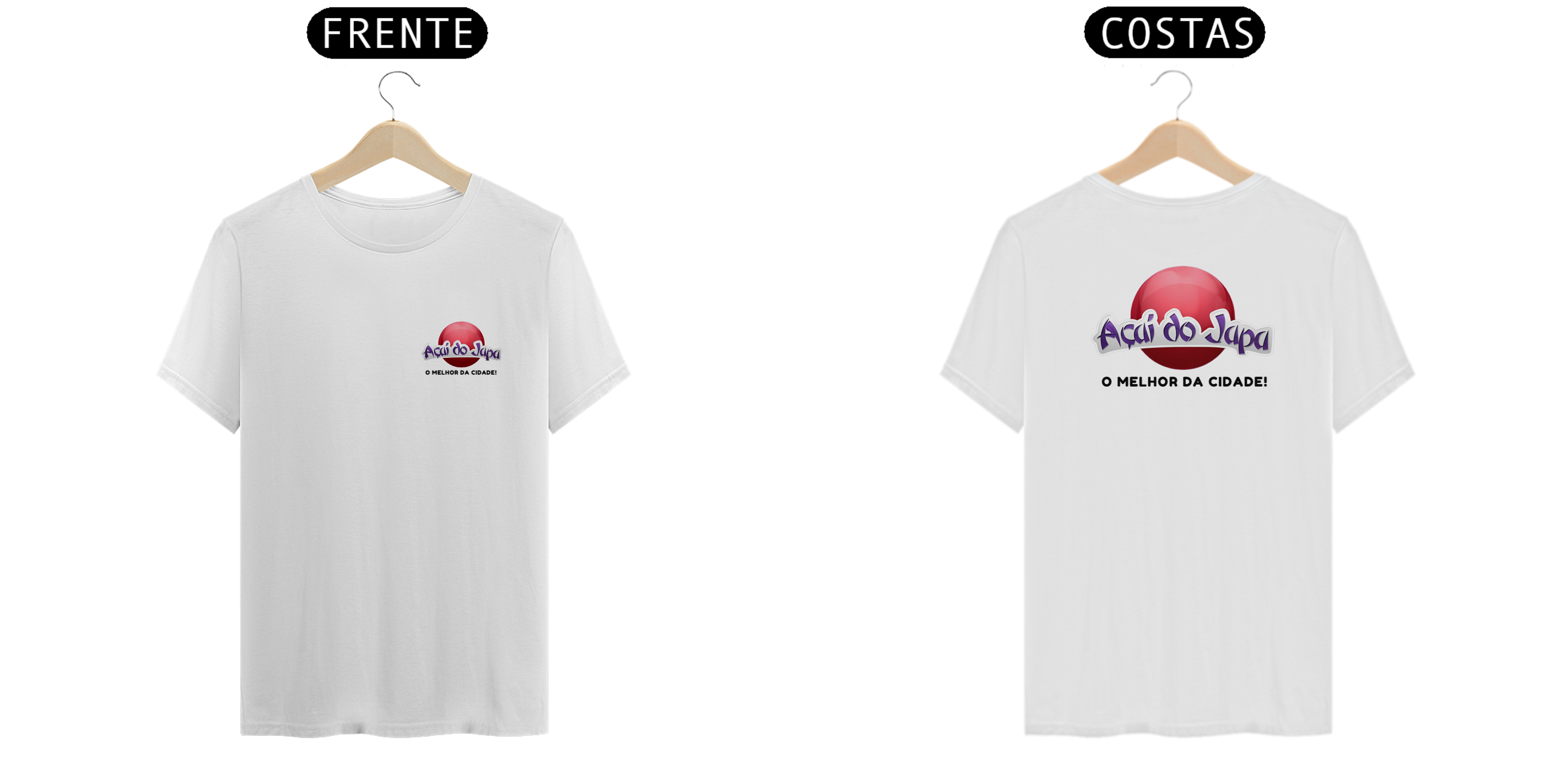 Nome do produto: Camiseta Algodão Letra Preta - Açaí do Japa
