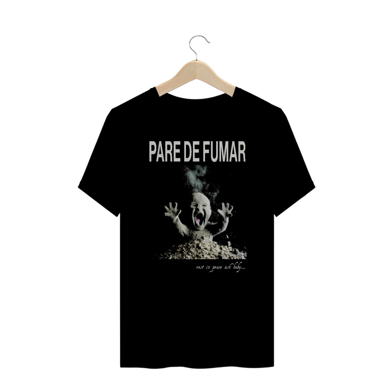 Camiseta Plus Size 'EMBALAGEM DE CIGARRO (ash baby)'