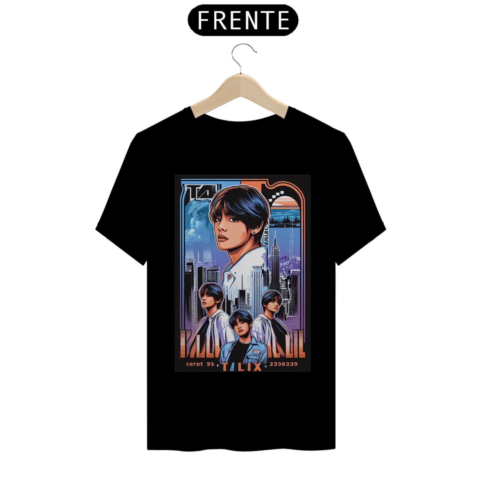 Camisa com a estampa do cantor Kim Taehyung,BTS