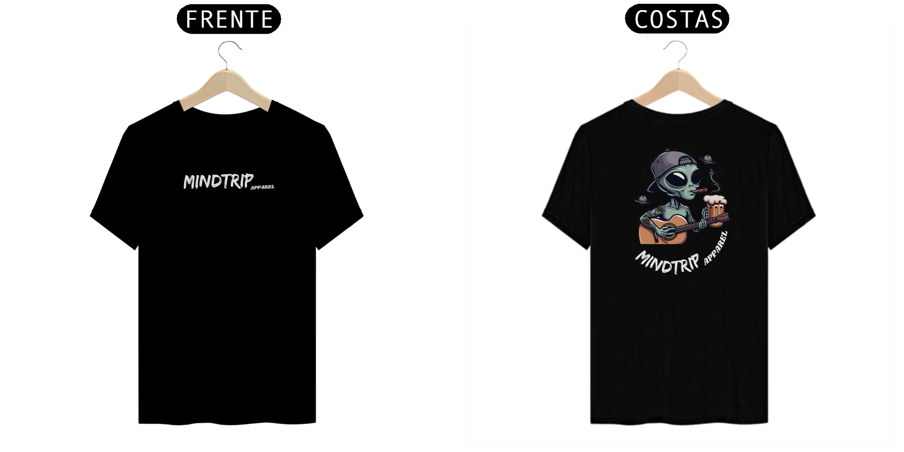 Camiseta Alien Tocando Violão (Mindtrip Apparel)