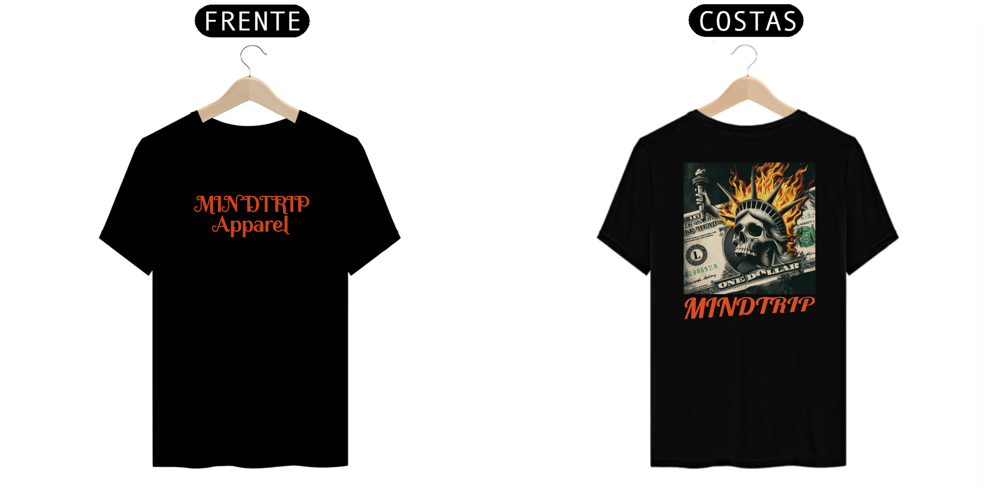 Camiseta Nota de Dólar Pegando Fogo (Mindtrip Apparel)