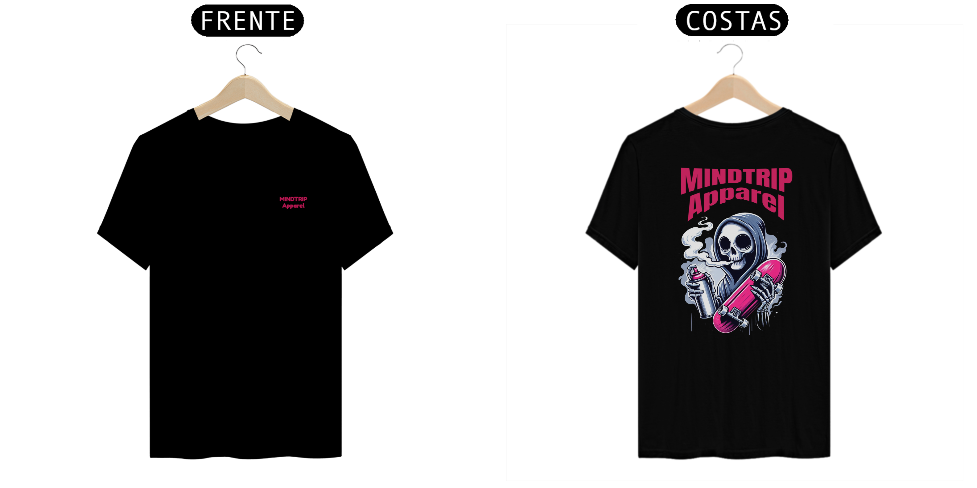 Camiseta Caveira Grafiteira (Mindtrip Apparel)