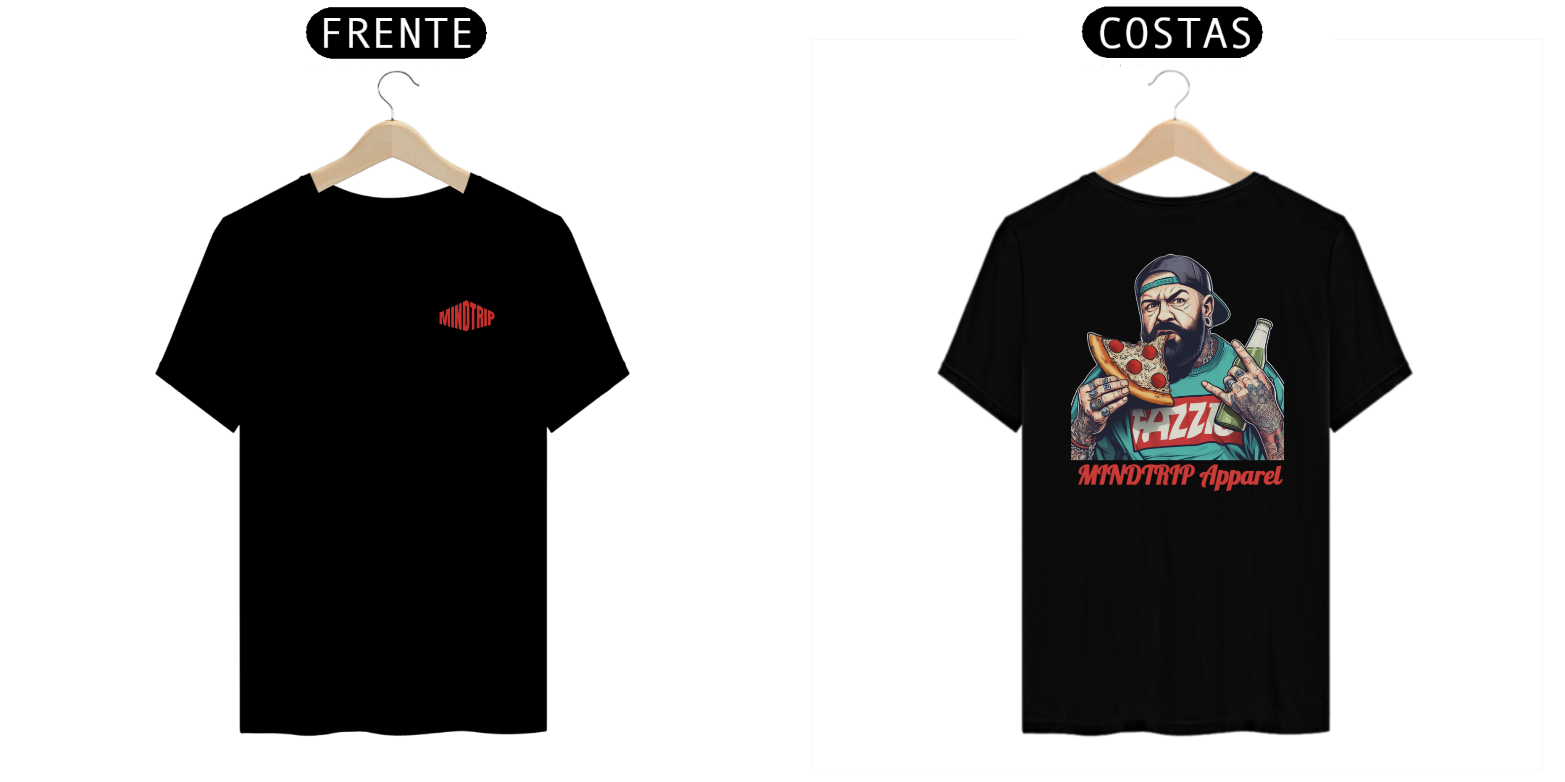 Camiseta Comendo Pizza (Mindtrip Apparel)