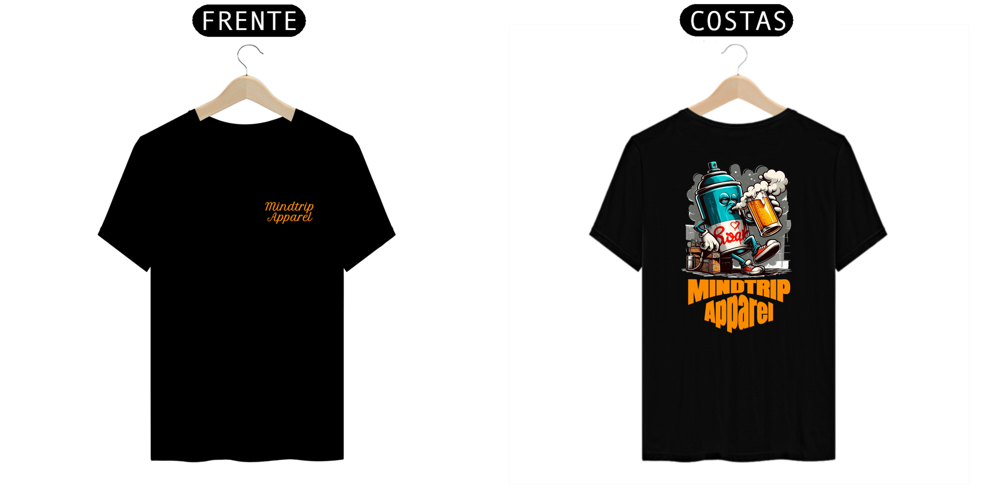 Camiseta Lata de Spray Tomando Cerveja (Mindtrip Apparel)