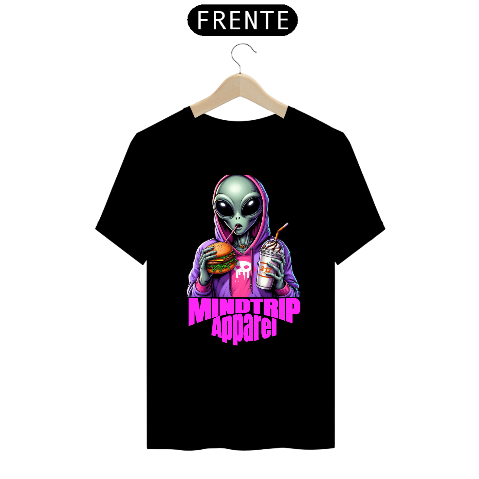 Camiseta Alien Lanchando (Mindtrip Apparel)