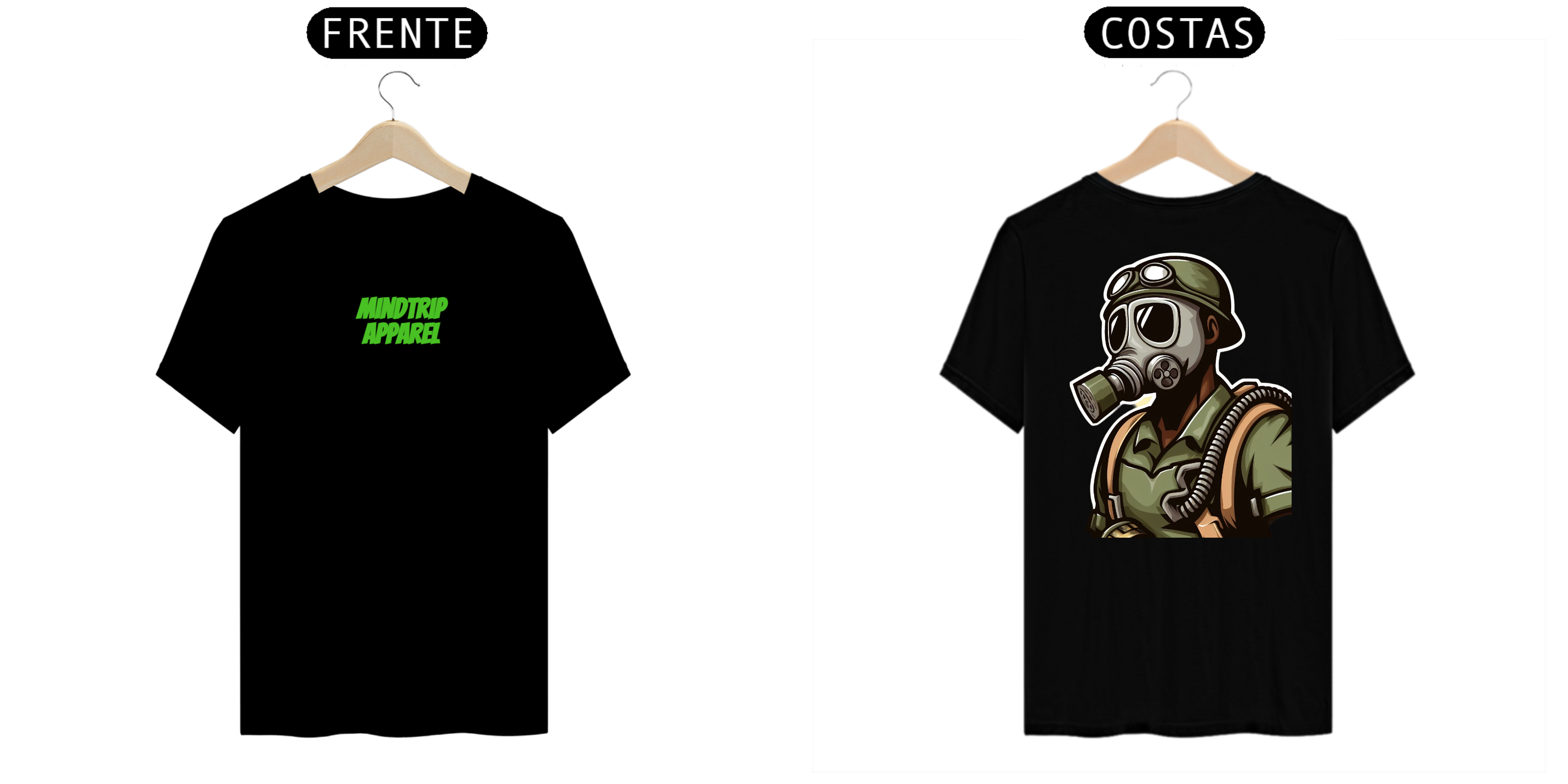 Camiseta Soldado Com Máscara de Gás (Mindtrip Apparel)
