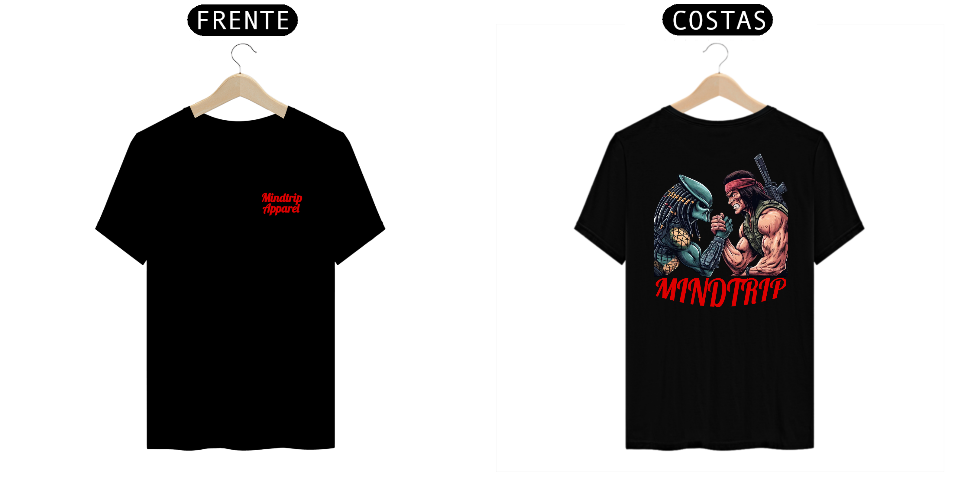 Camiseta Rambo VS Predador (Mindtrip Apparel)