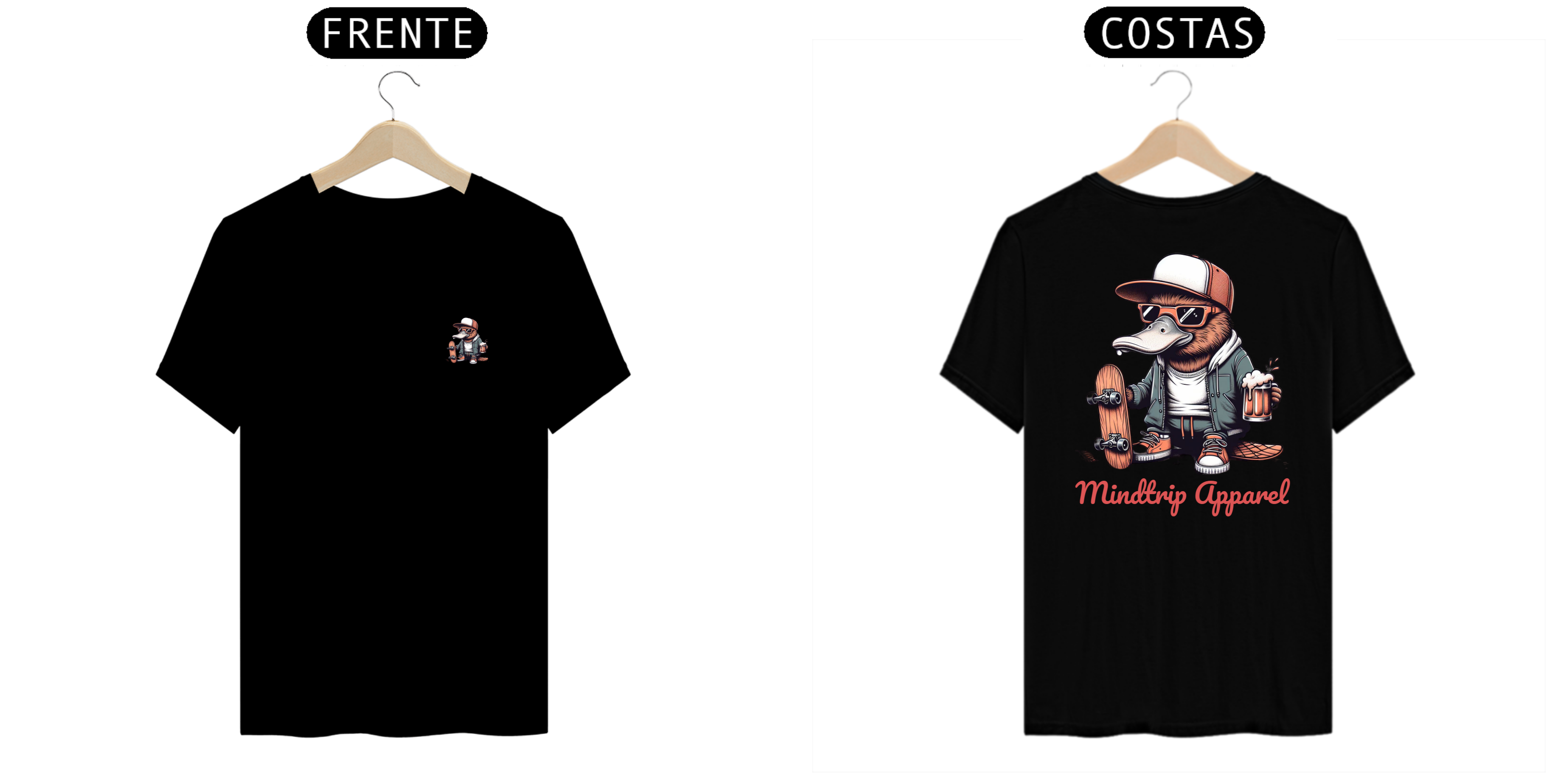 Camiseta Ornitorrinco Skatista (Mindtrip Apparel)