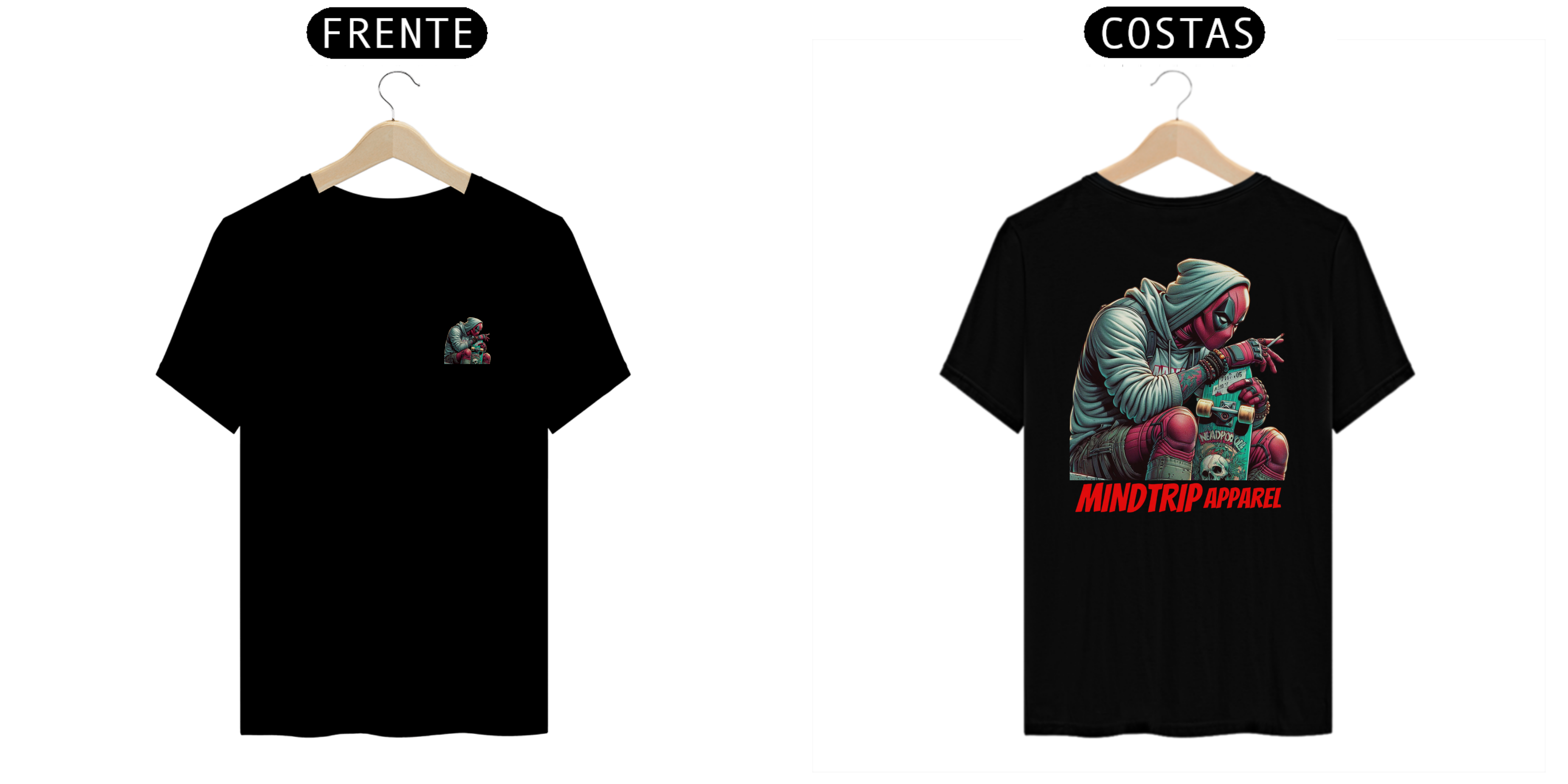Camiseta Skatista Pensativo (Mindtrip Apparel)