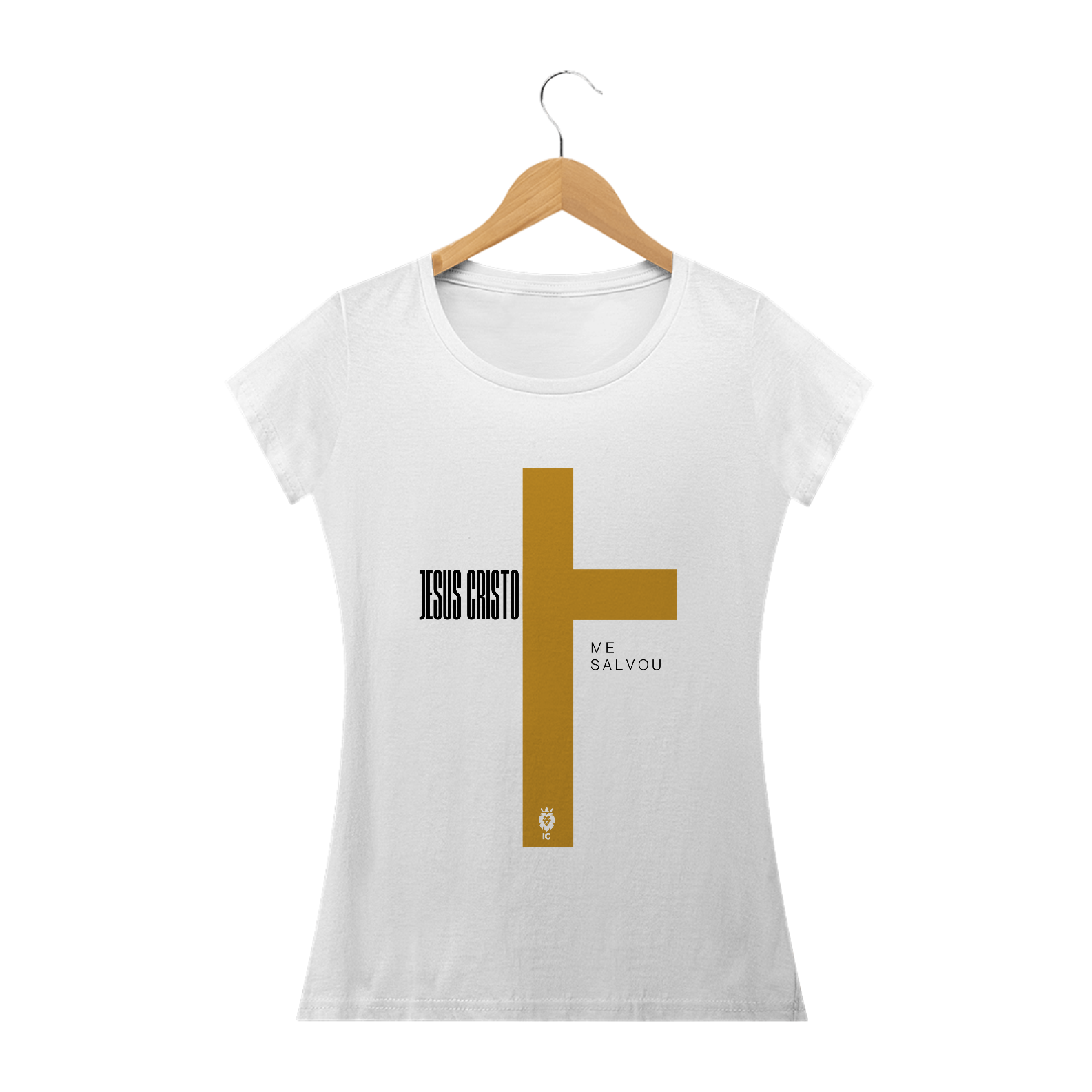 Camiseta Baby Clássica Jesus Cristo Me Salvou - Identidade Cristã