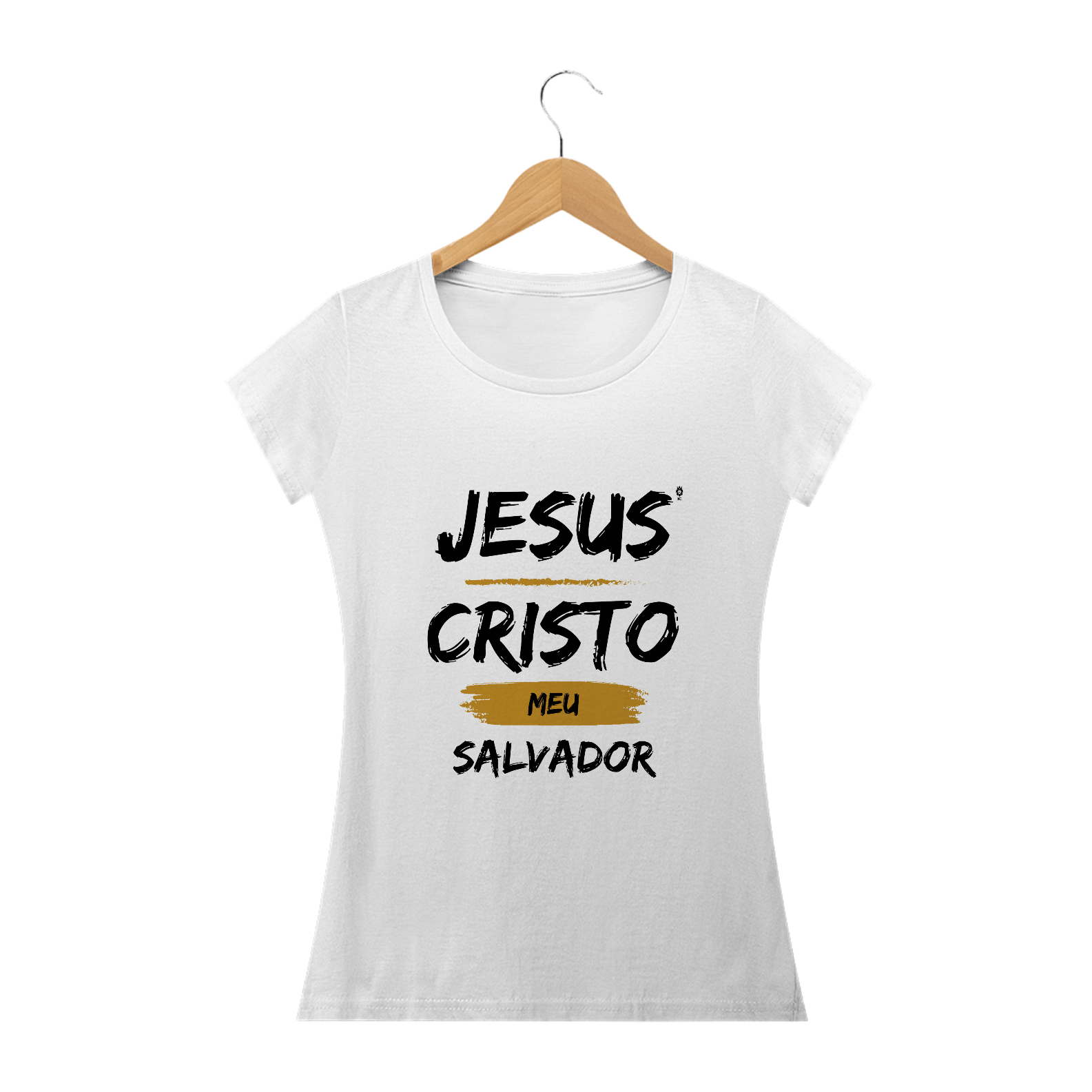 Camiseta Baby Clássica Jesus Cristo Meu Salvador - Identidade Cristã
