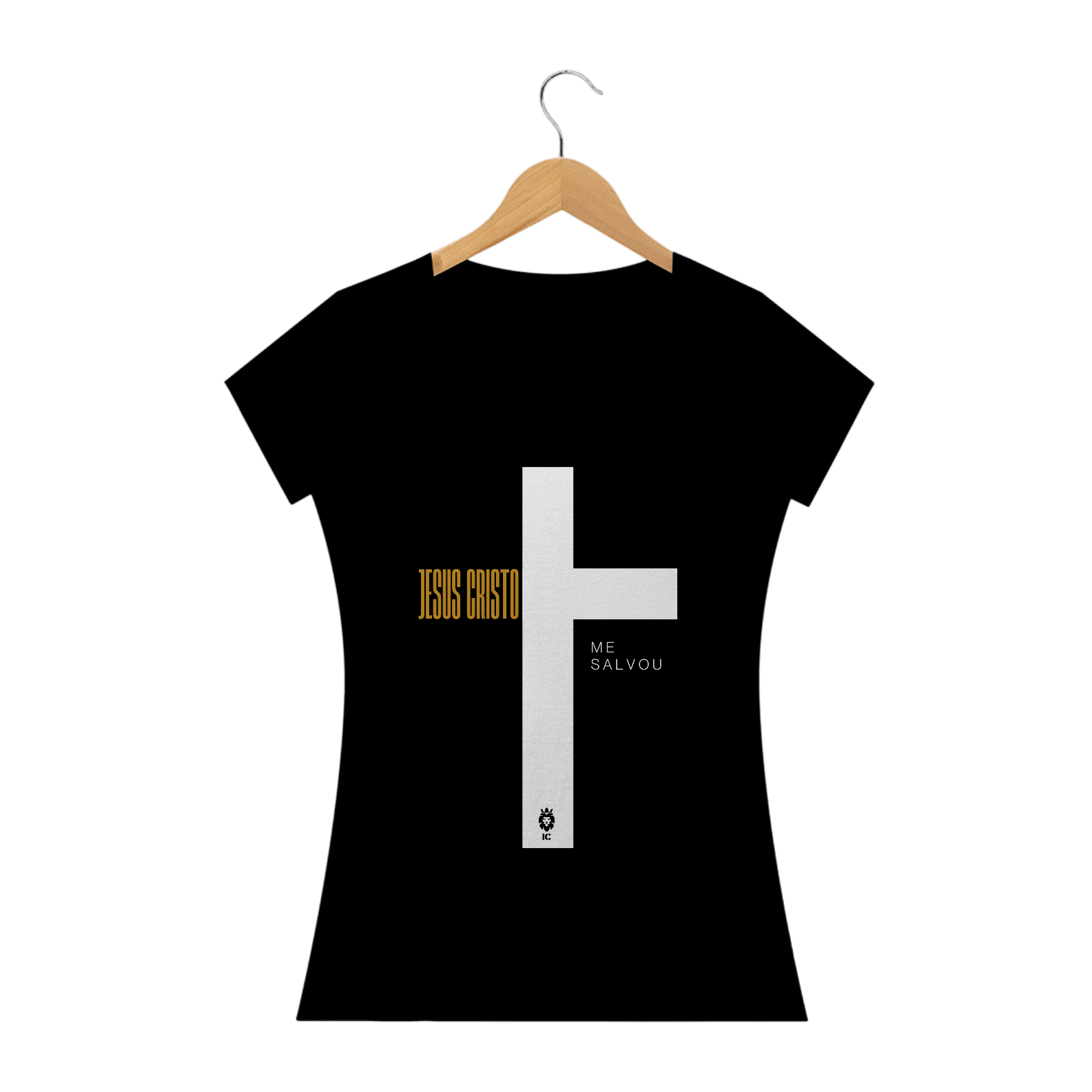 Camiseta Baby Clássica Jesus Cristo Me Salvou - Identidade Cristã