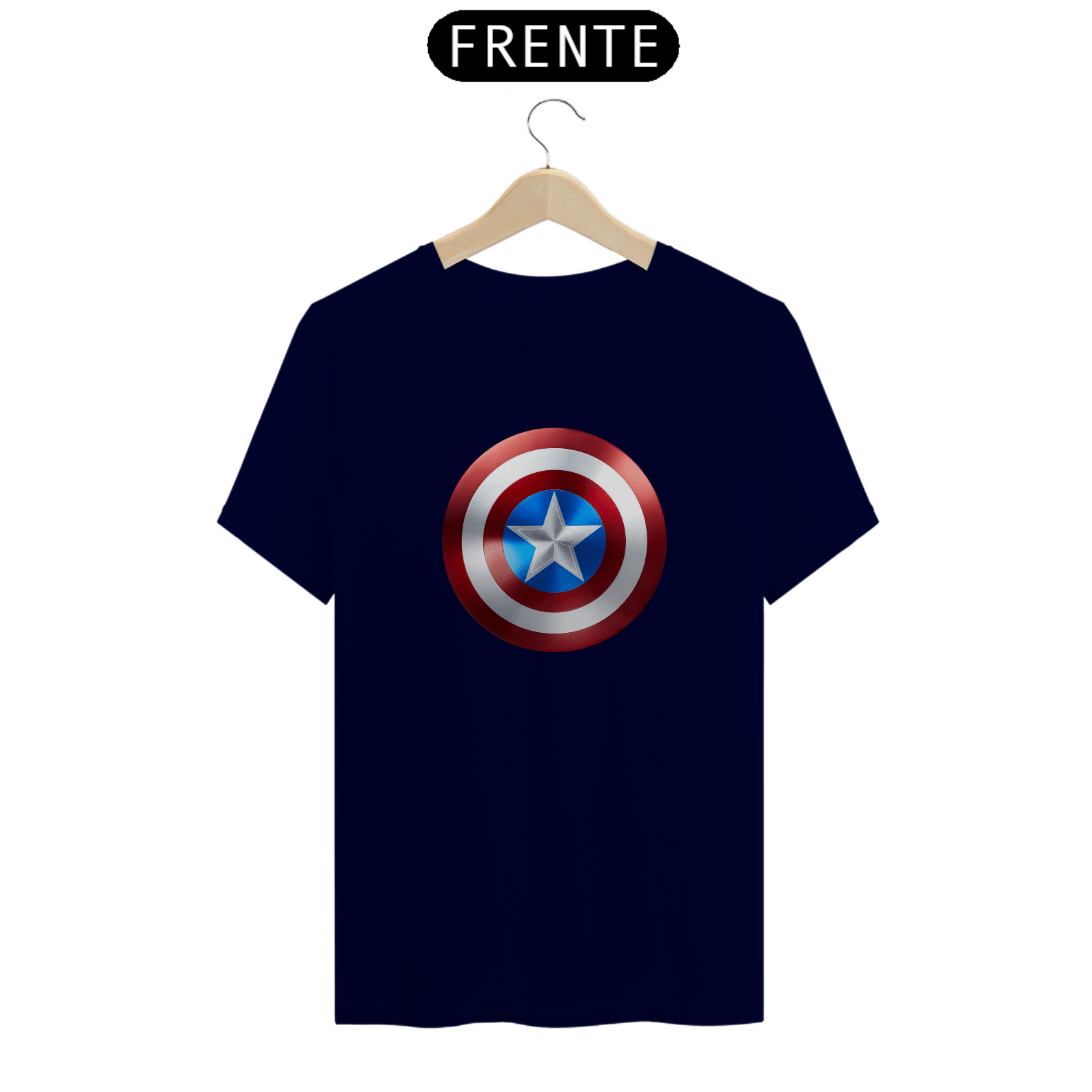 Camiseta T-Shirt CAPITÃO AMERICA ESCUDO 