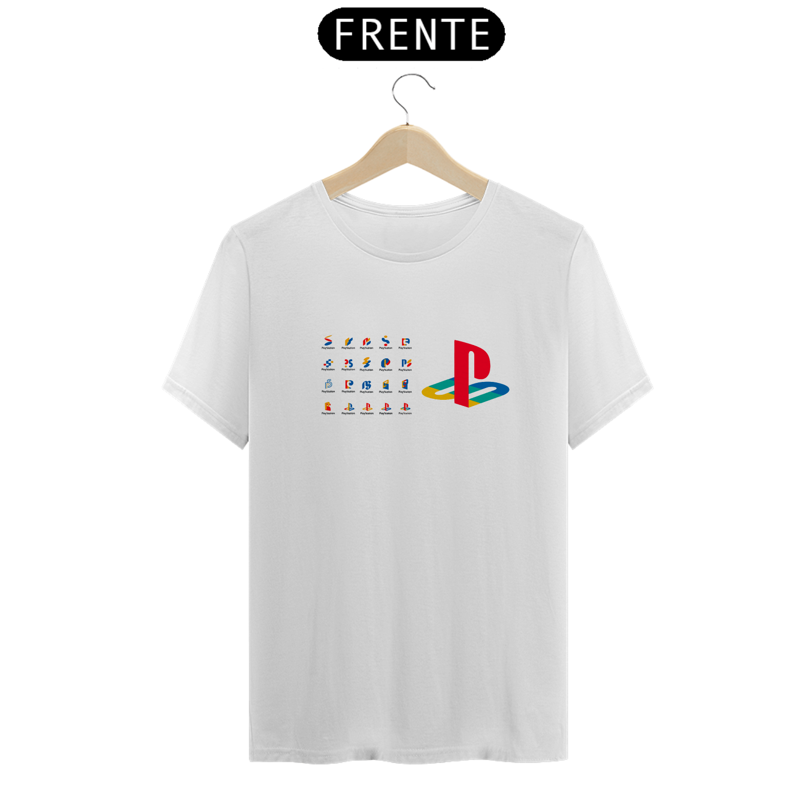 Camiseta T-Shirt PLAYSTATION EVOLUÇÃO DA MARCA