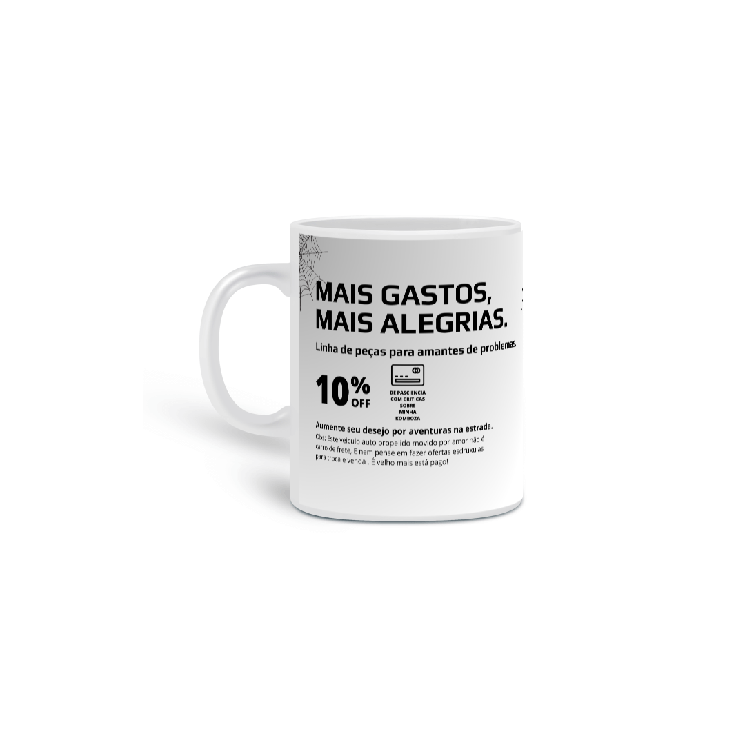 Nome do produto: CANECA KOMBI AMOR CINZA