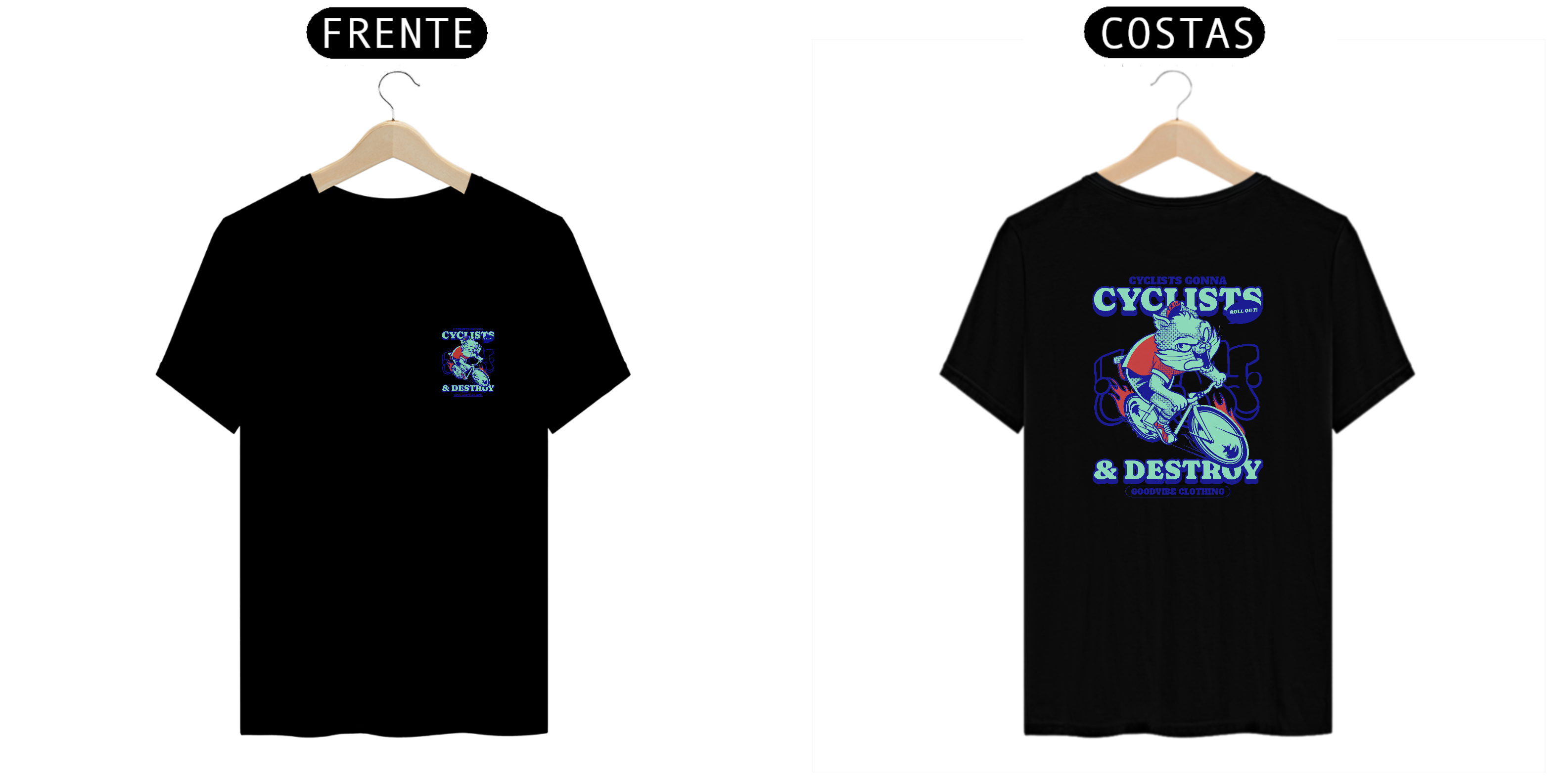Camiseta cyclists e destroy