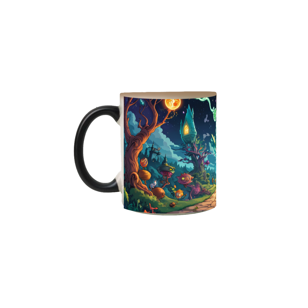 Caneca Magica Rick e Morty Mundo de Harry Potter