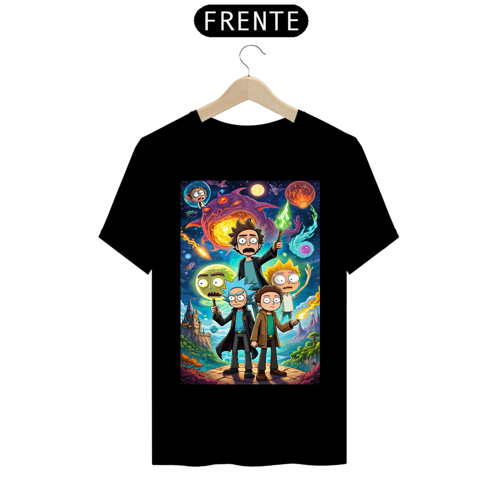 Camisa Prime Rick e Morty Exclusiva Mundo Harry Potter