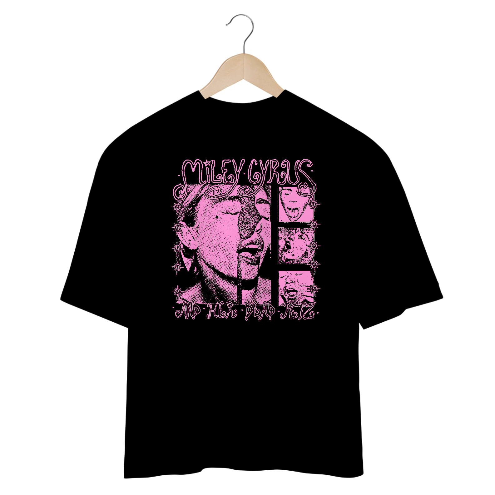 Nome do produto: MILEY CYRUS AND HER DEAD PETZ (oversized) (versão preta)