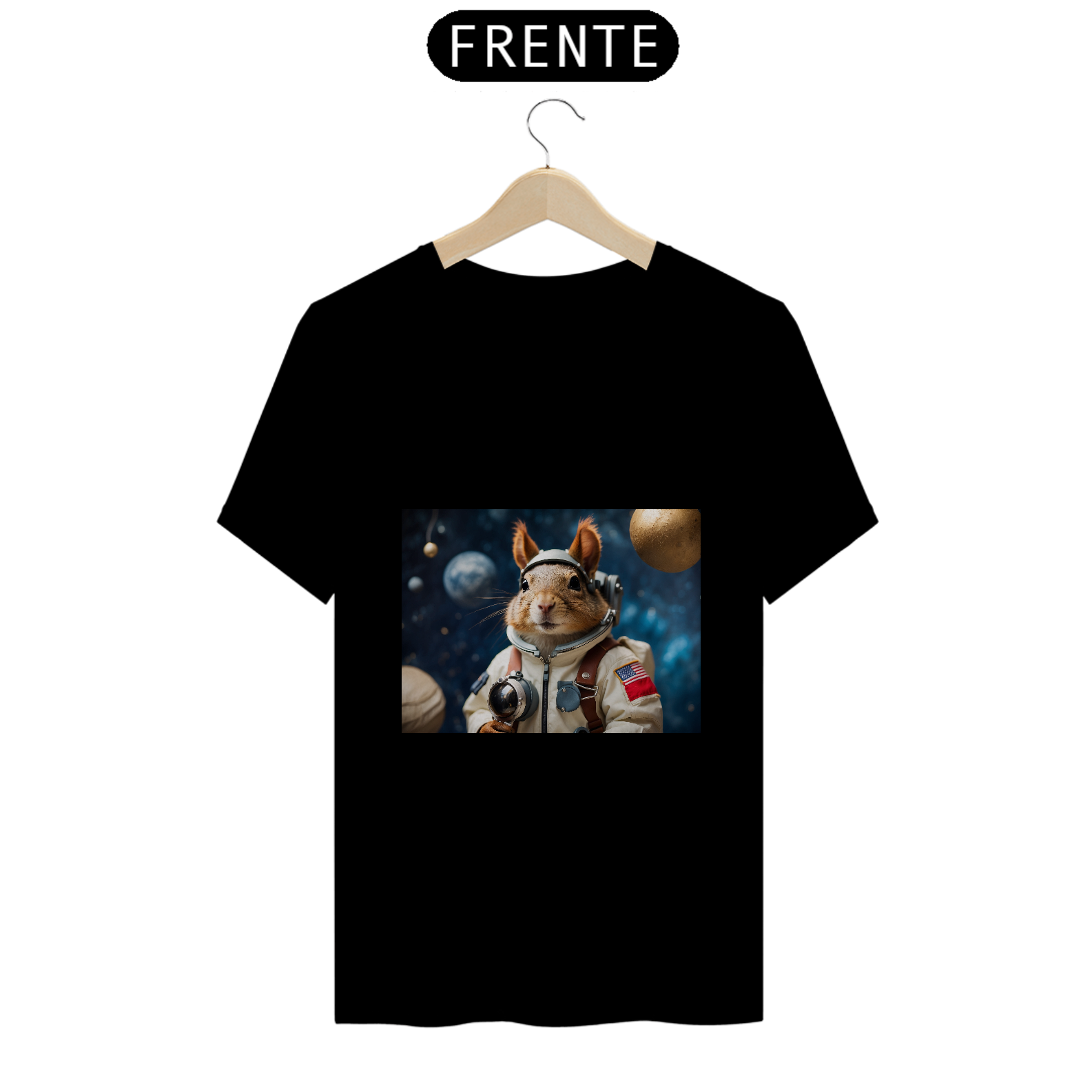 Nome do produto  SQUIRREL ARMSTRONG -  T-SHIRT QUALITY