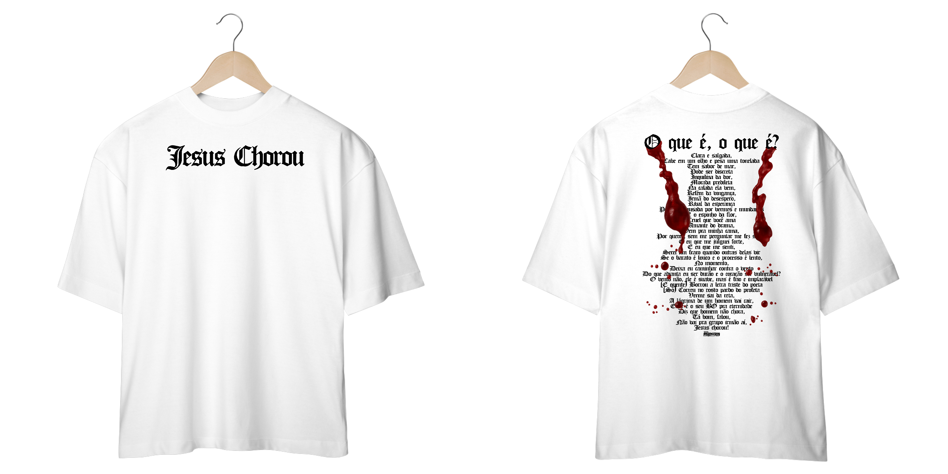 Camiseta Oversized - Jesus Chorou [Hematidrose]
