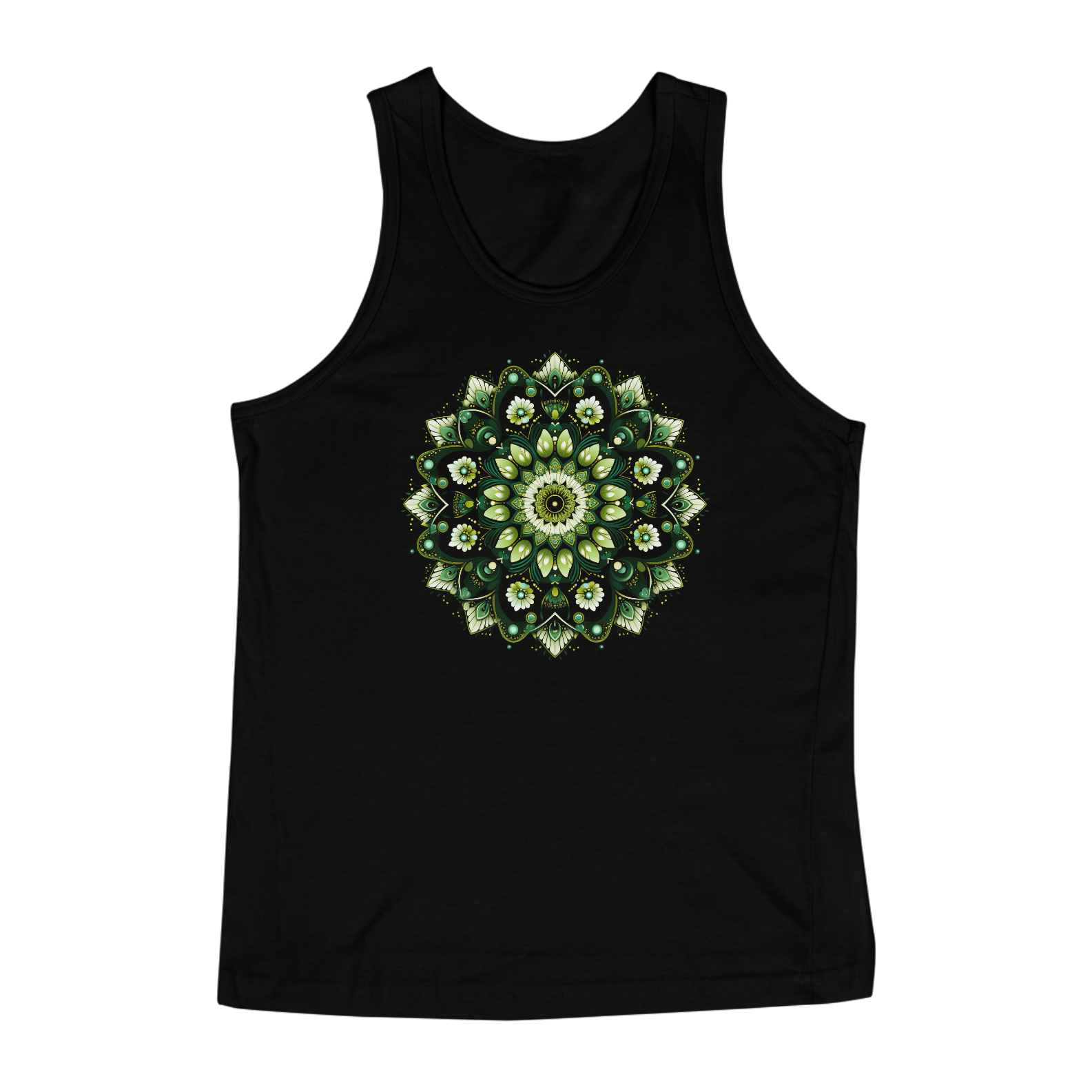 Nome do produto: Camiseta Regata Mandala Natureza Verde