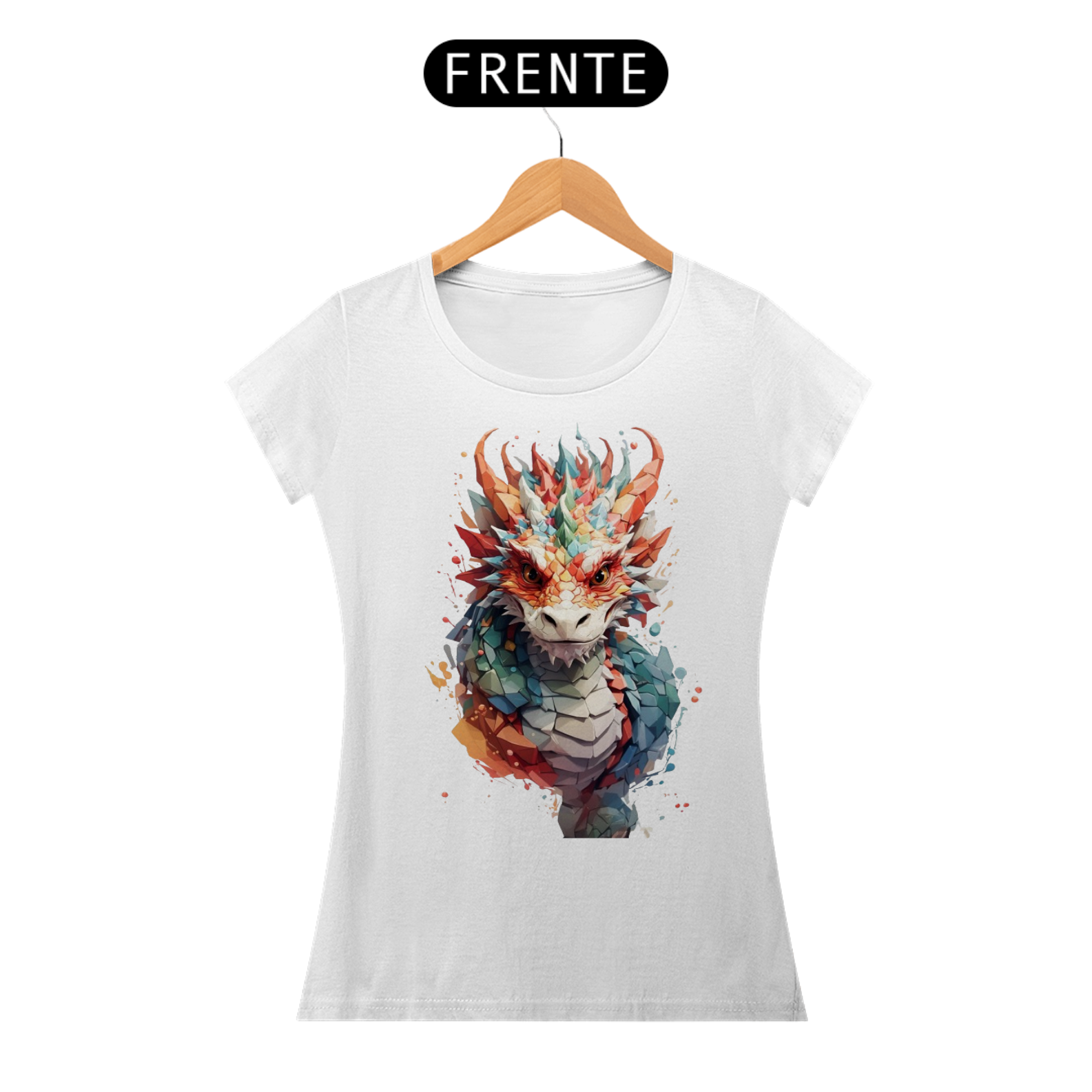 Dragão aquarela feminina